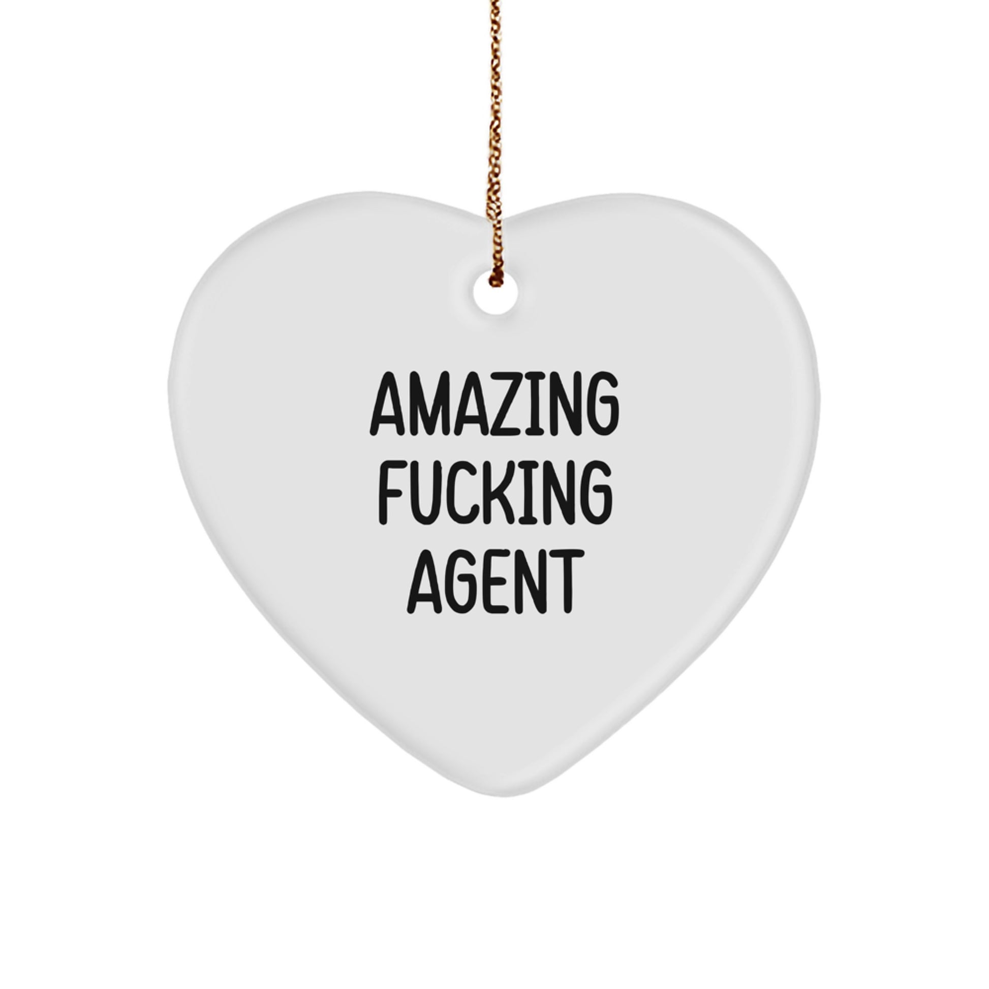 Funny Agent Heart Ornament Gifts from Friends for Christmas - Image 1