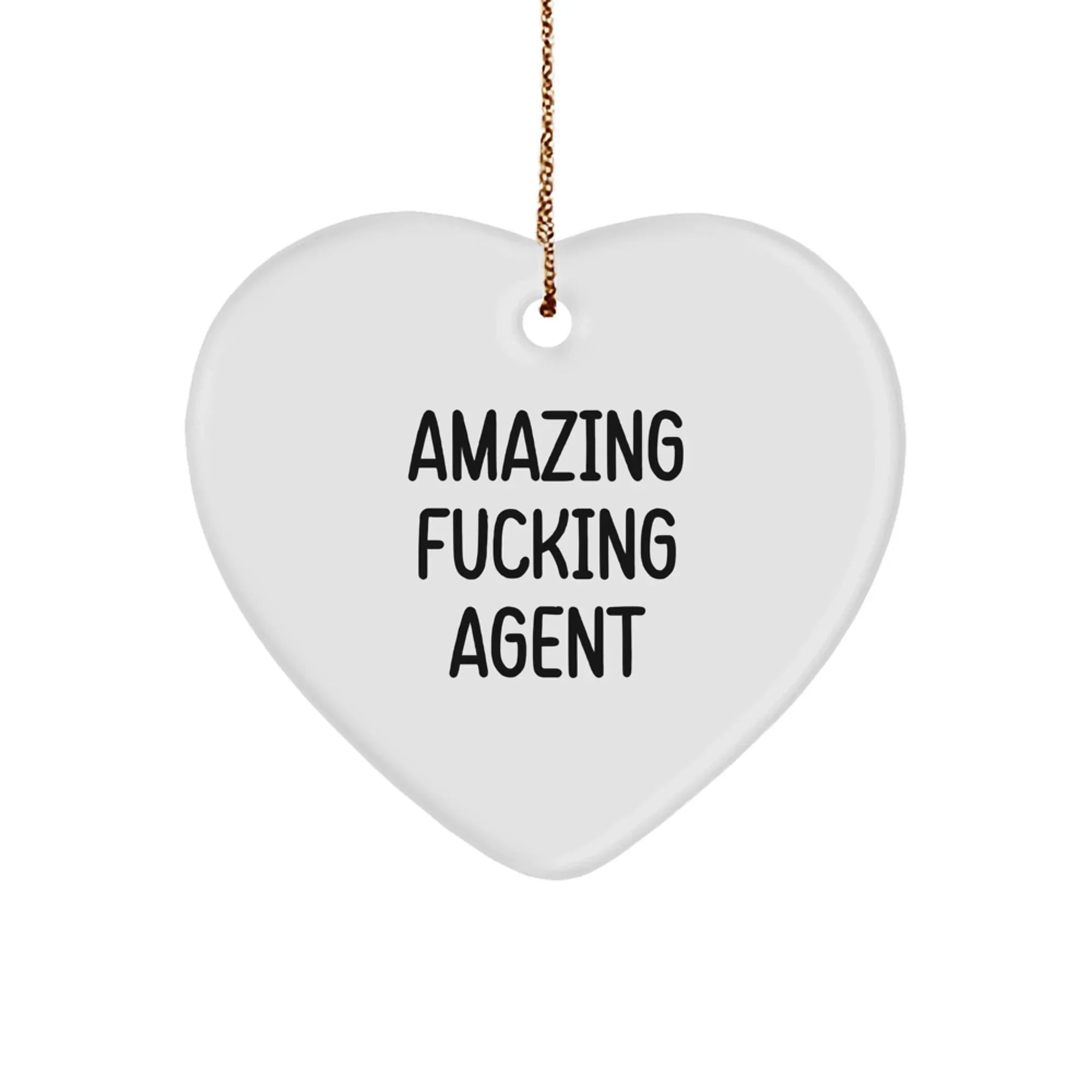 Funny Agent Heart Ornament Gifts from Friends for Christmas