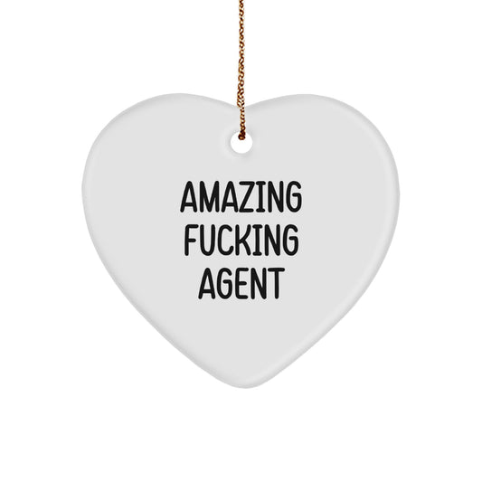 Funny Agent Heart Ornament Gifts from Friends for Christmas - Image 1