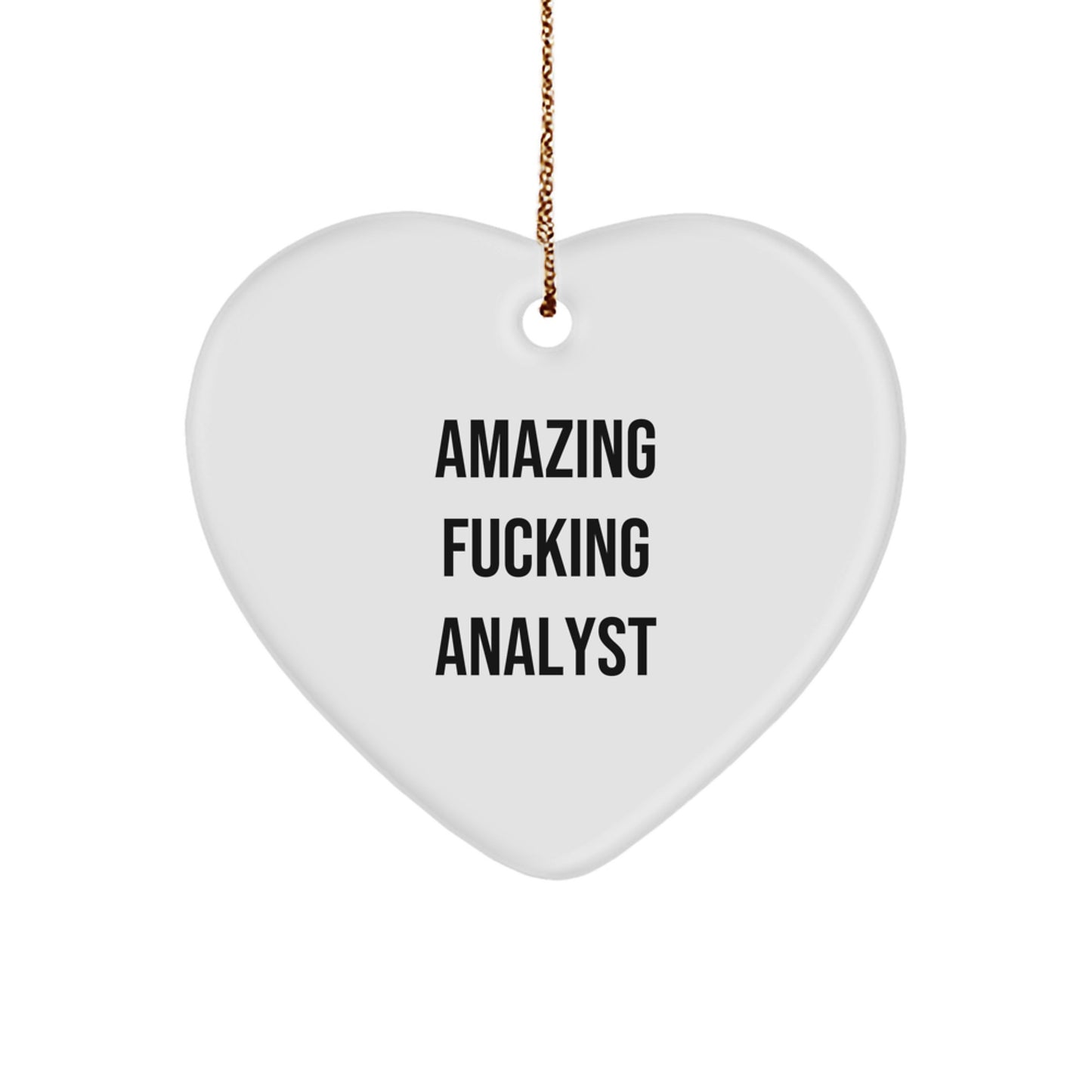 Funny Analyst Heart Ornament Gifts from Friends for Christmas Unique Ideas - Image 1