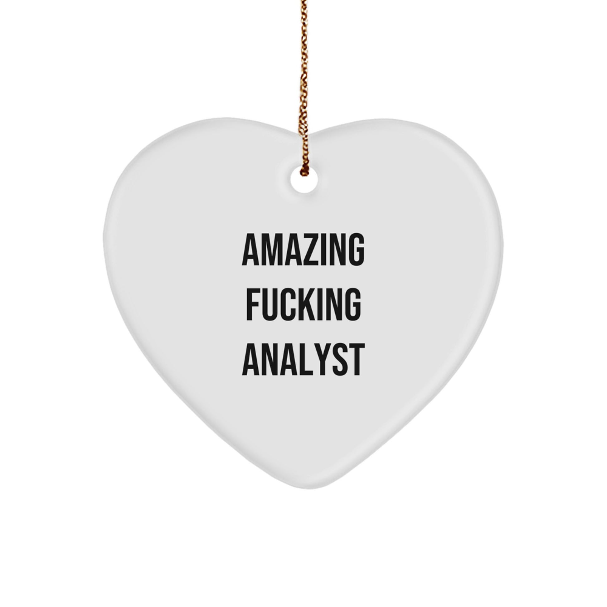 Funny Analyst Heart Ornament Gifts from Friends for Christmas Unique Ideas - Image 1