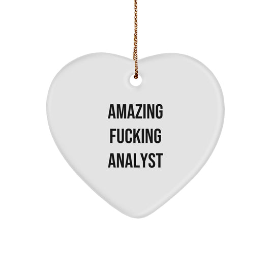 Funny Analyst Heart Ornament Gifts from Friends for Christmas Unique Ideas - Image 1