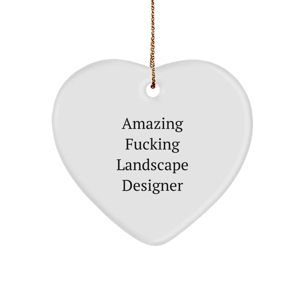 Funny Landscape Designer Heart Christmas Tree Ornament Unique Gifts for Amazing Landscape Designers
