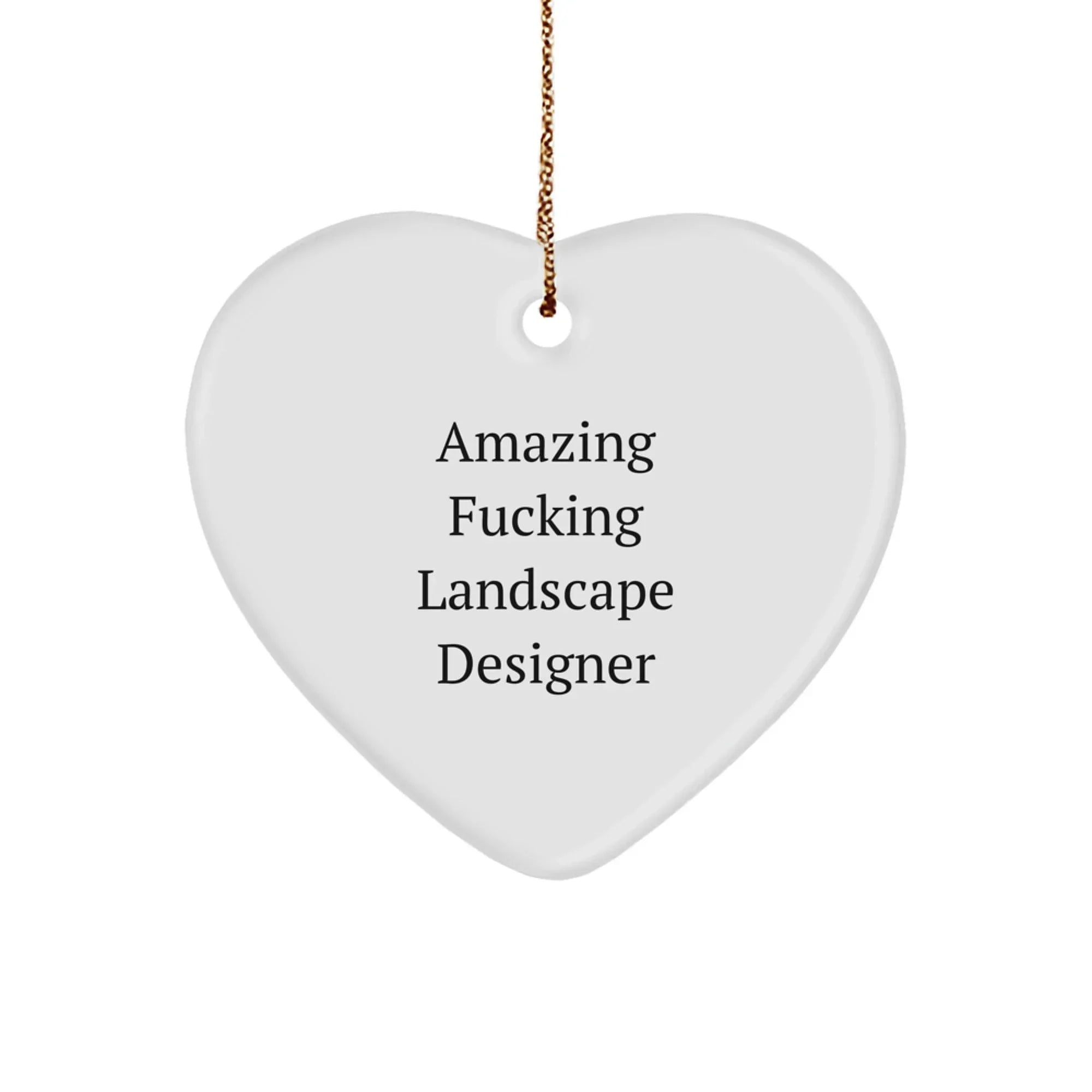 Funny Landscape Designer Heart Christmas Tree Ornament Unique Gifts for Amazing Landscape Designers