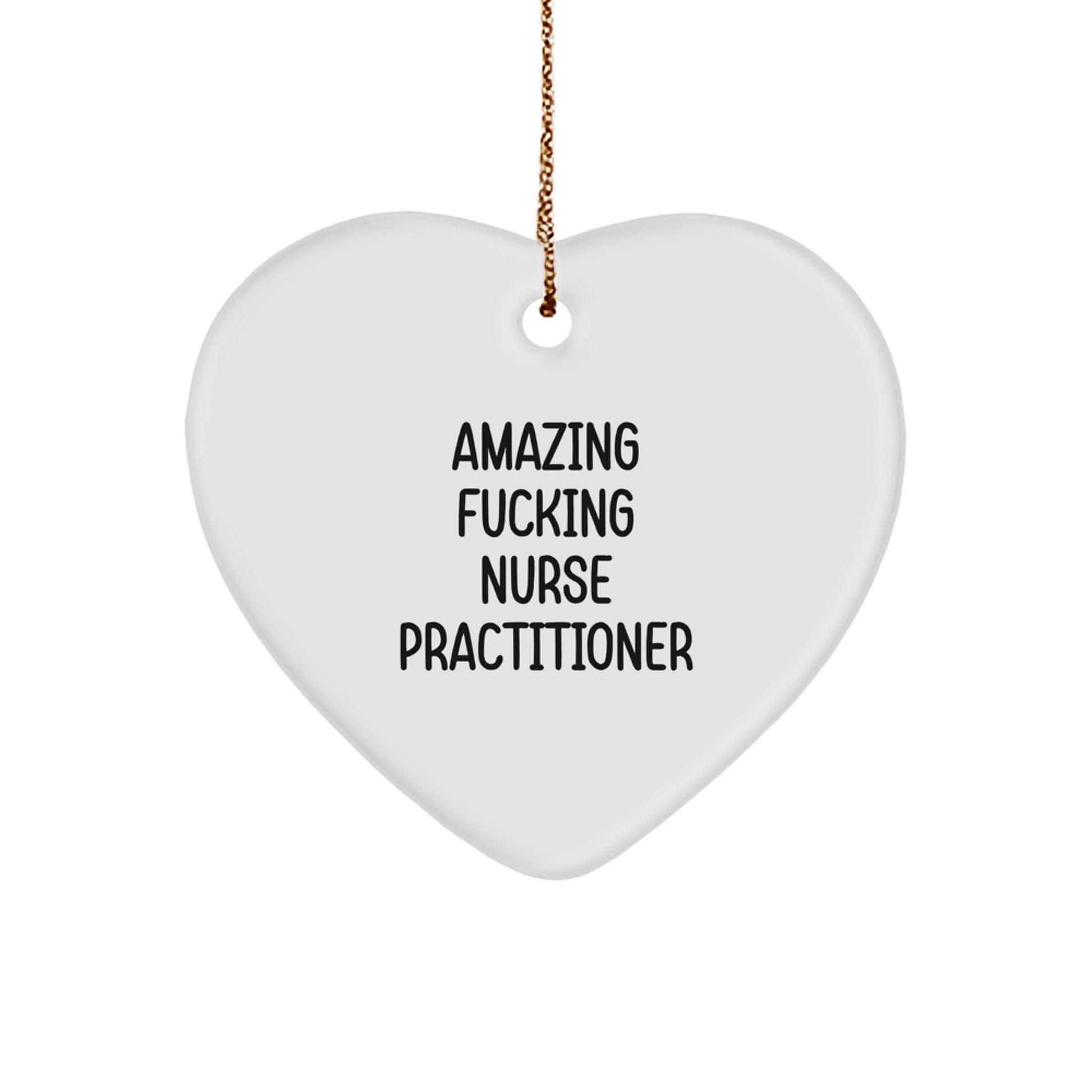 Funny Nurse Practitioner Gifts, Heart Ornament for Nurse Practitioner, Christmas Unique Gifts, Gifts from Men to Nurse Practitioner - Image 1