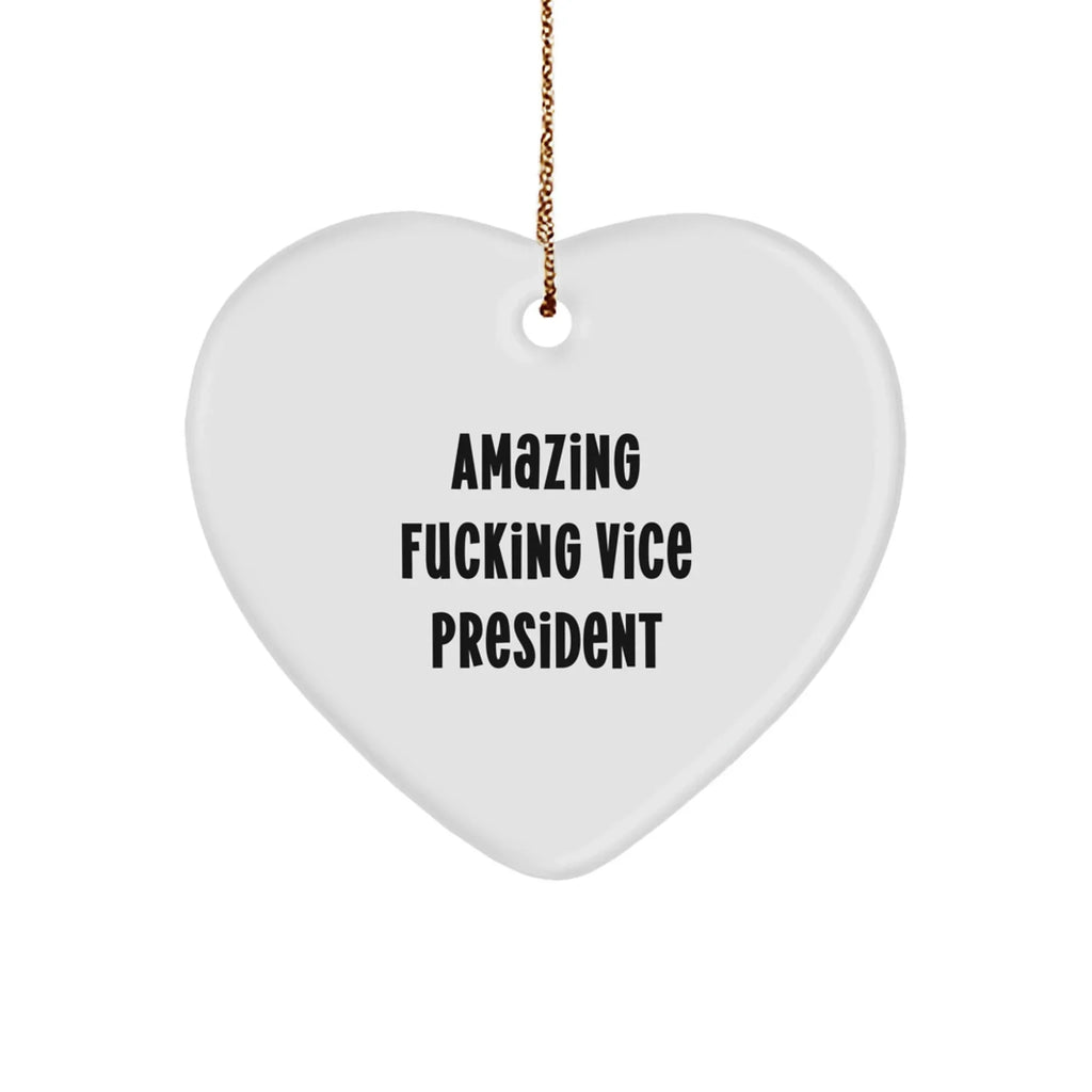 Funny Vice President Christmas Ornament Gifts for Vice President from Friends and Family, Amazing Vice President Heart Ornament, Vice President Love Gift