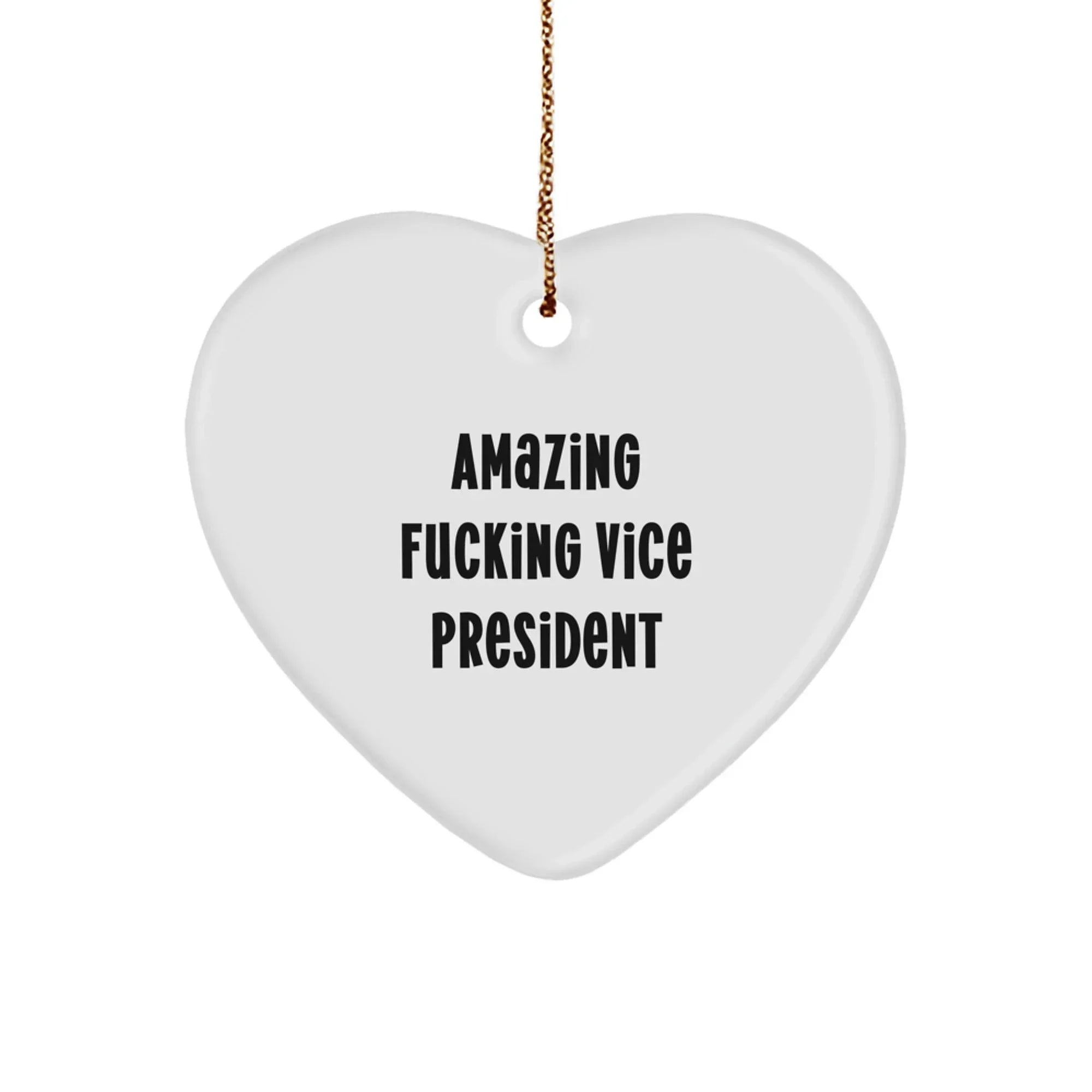 Funny Vice President Christmas Ornament Gifts for Vice President from Friends and Family, Amazing Vice President Heart Ornament, Vice President Love Gift