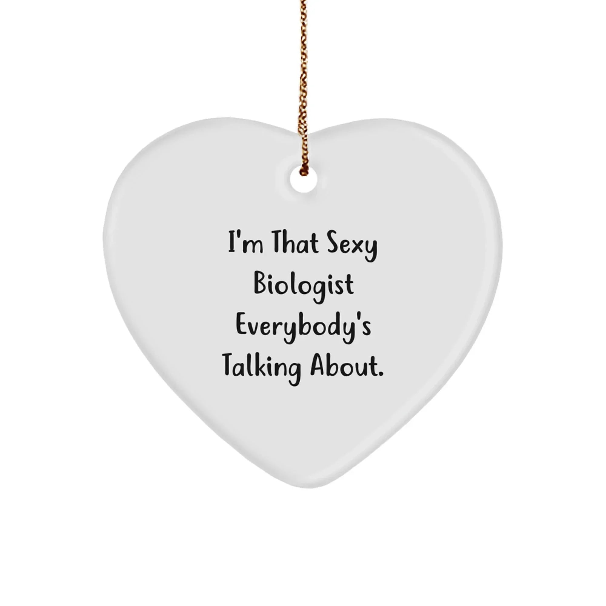 Funny Biologist Heart Ornament Gifts from Men to Women Coworkers Family Friends
