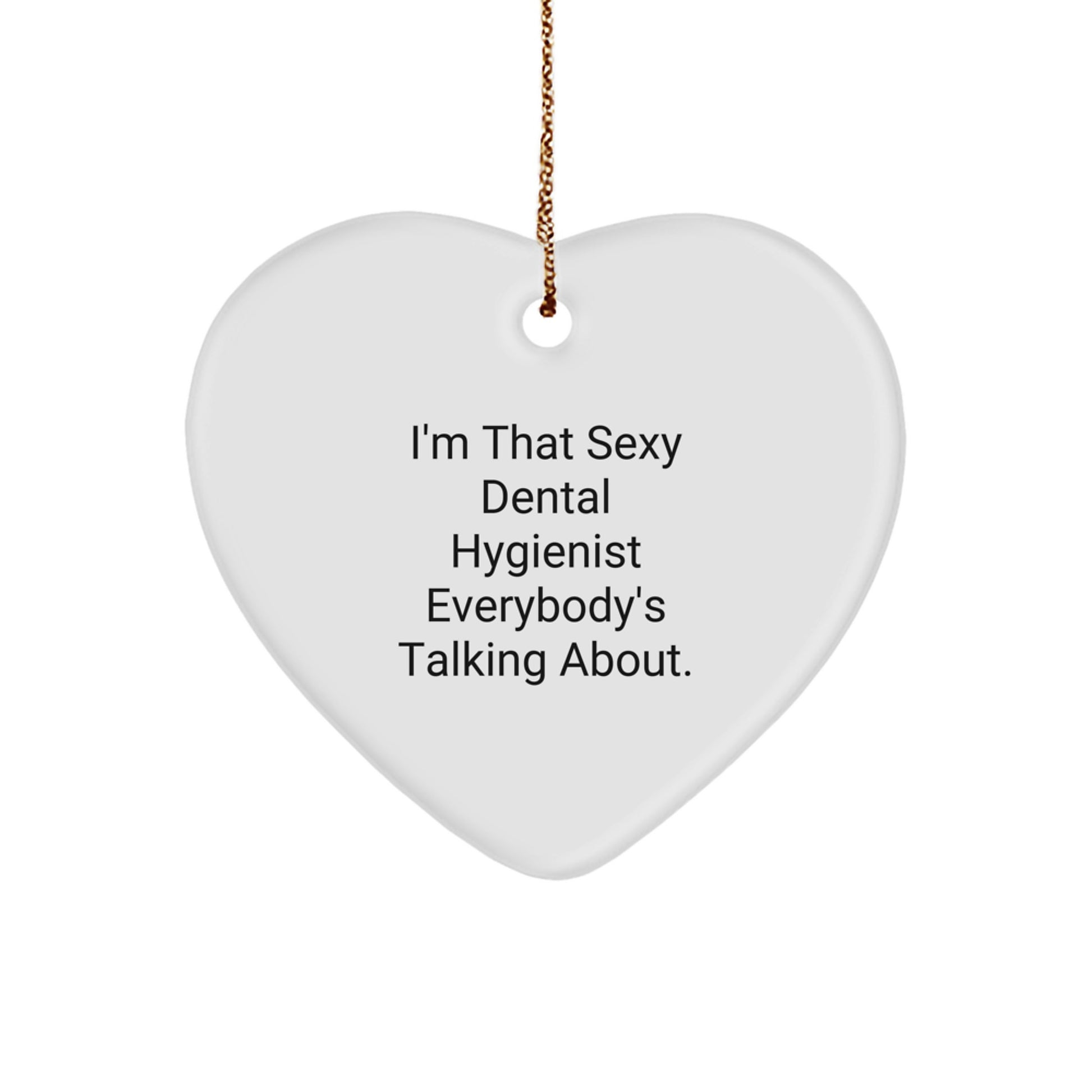 Funny Dental Hygienist Heart Ornament Gifts from Men for Women Coworkers Christmas Unique Presents - Image 1