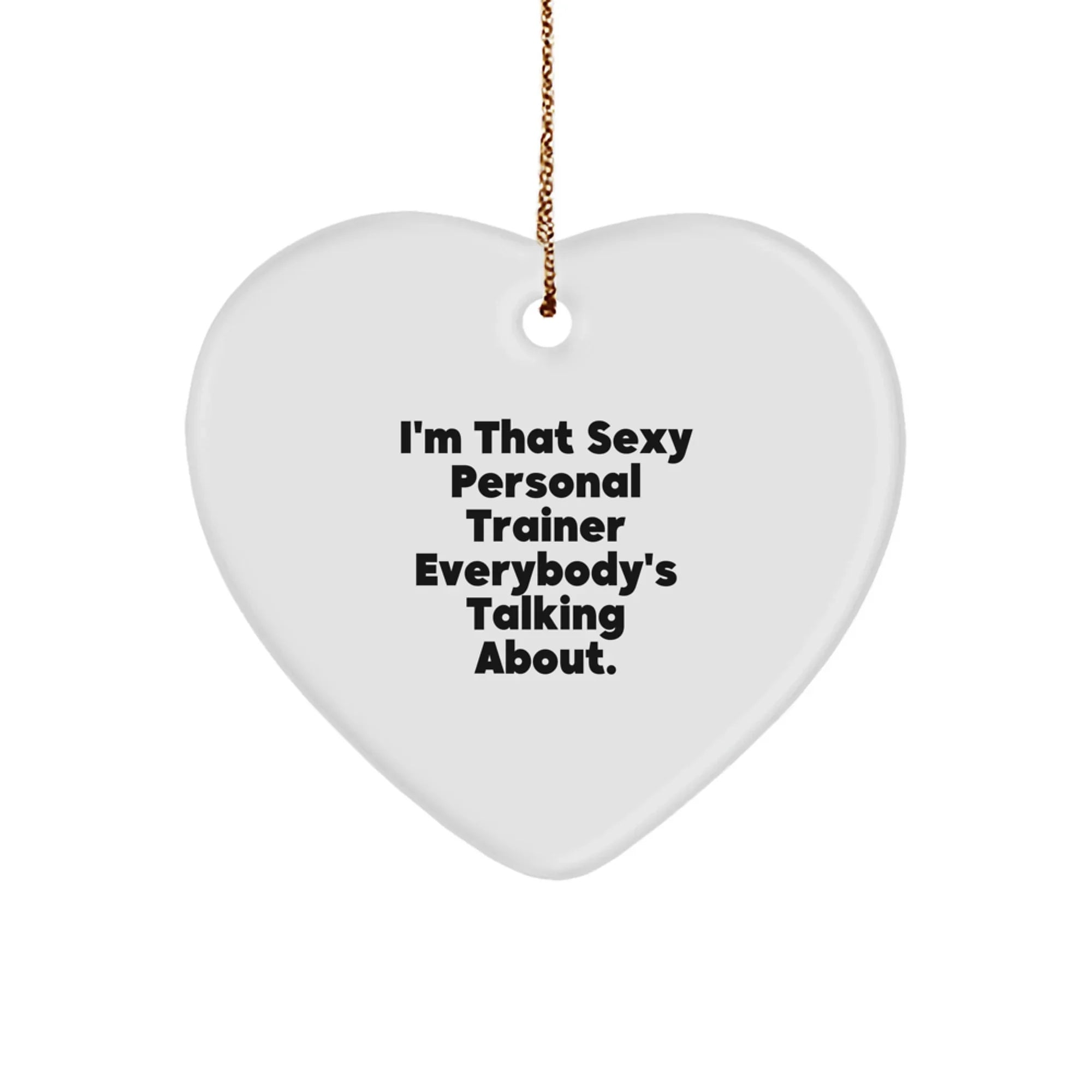 Funny Personal Trainer Heart Ornament Gifts from Friends for Christmas Unique Personal Trainer