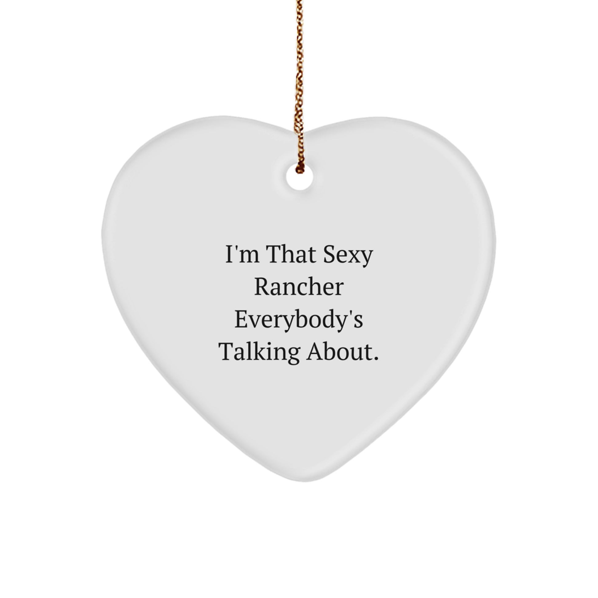 Sexy Rancher Heart Ornament Gifts from Friends, Family, and Coworkers for Christmas Unique Rancher Lover Gifts - Image 1