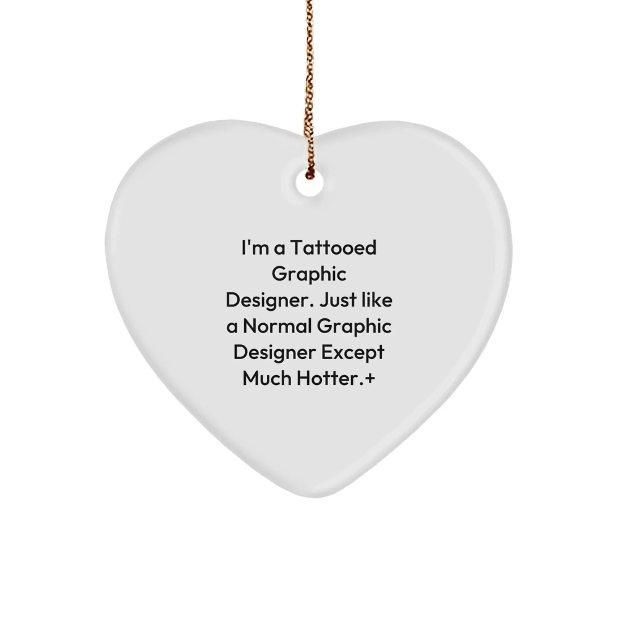 Funny Graphic Designer Gifts from Men to Women for Graphic Designer Heart Ornament with Christmas Unique Gifts