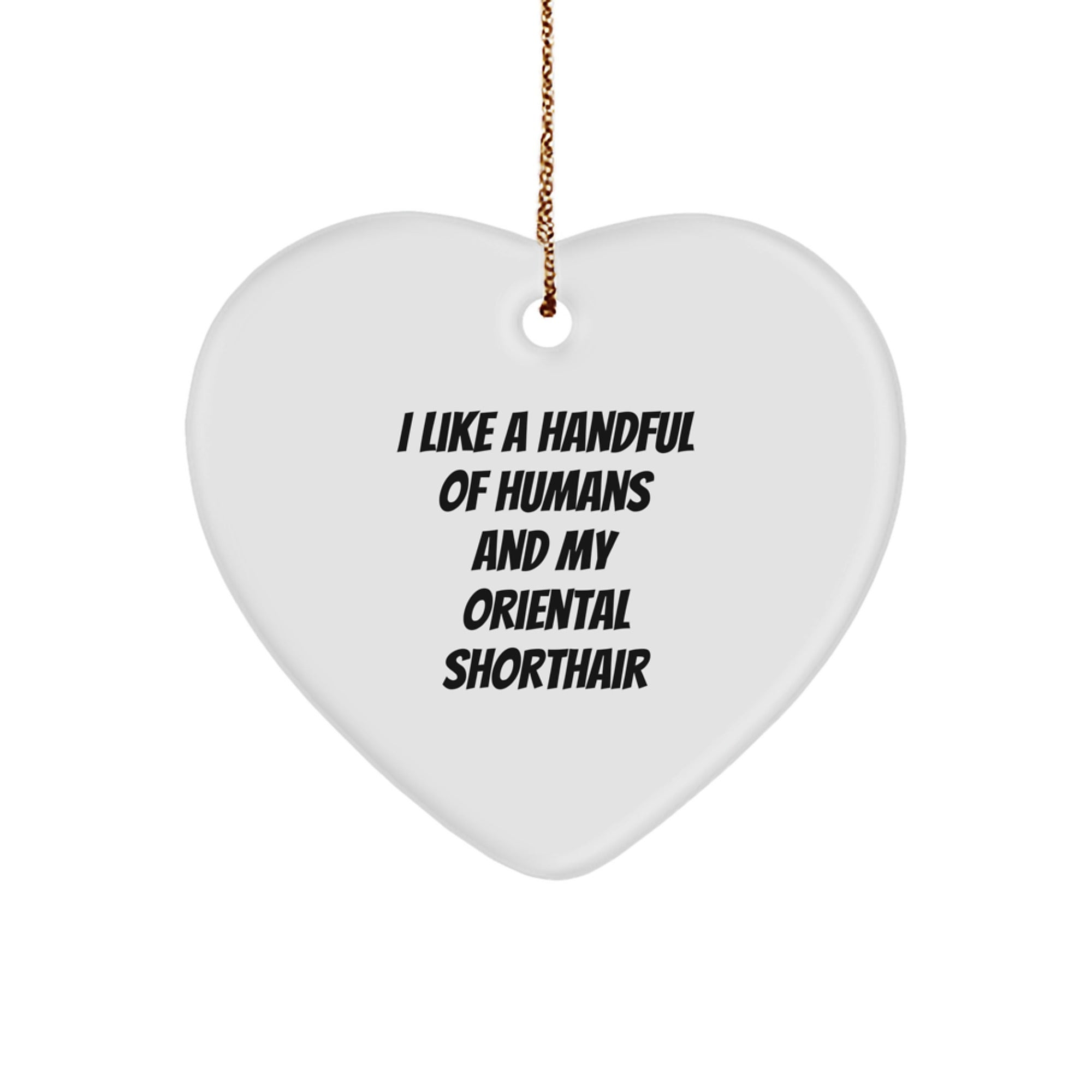 Funny Oriental Shorthair Cat Gifts, I Like A Handful Of Humans And My Oriental Shorthair, Christmas Unique Gifts from Friends - Image 1