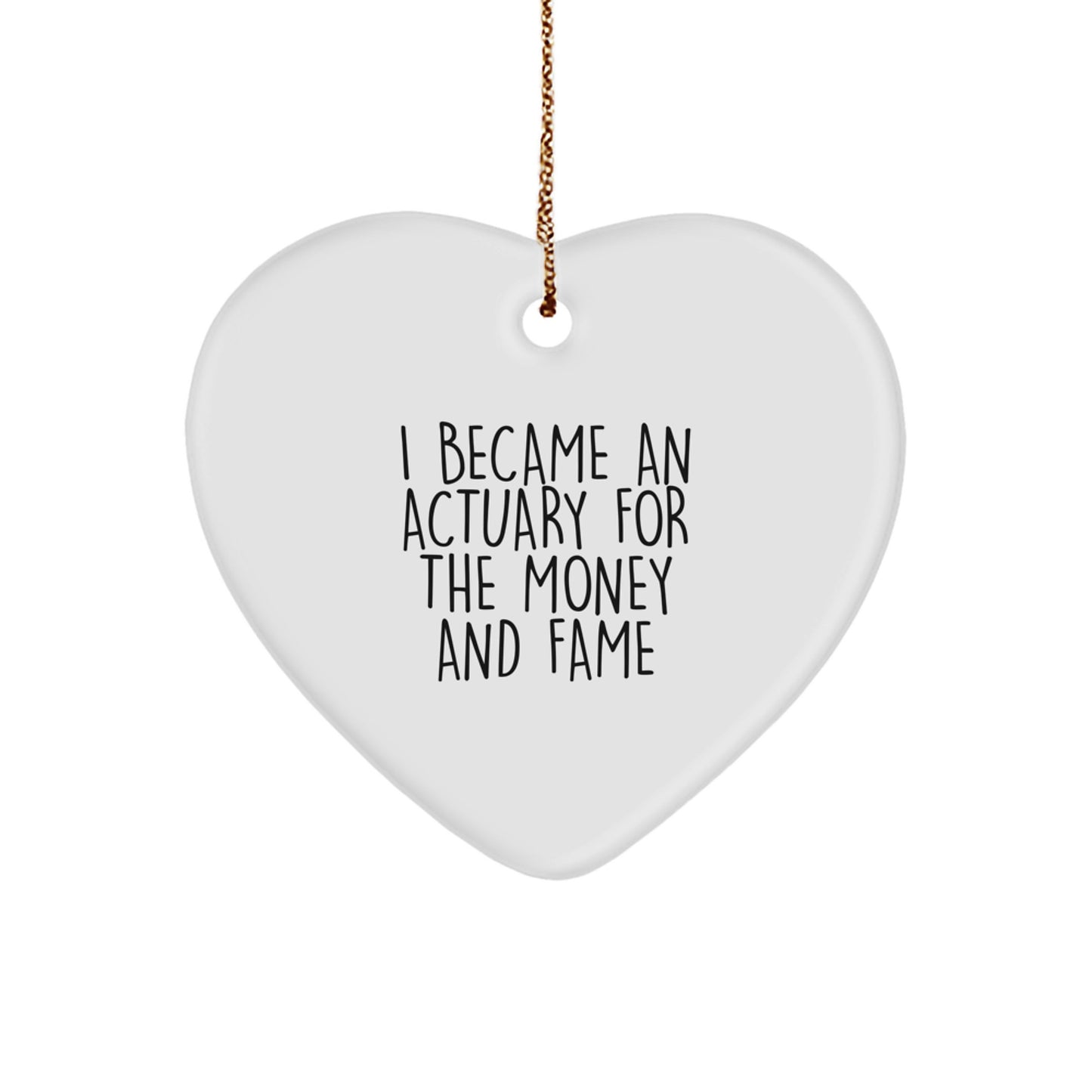Funny Actuary Gifts for Christmas Unique Heart Ornament from Friends to Family - Image 1