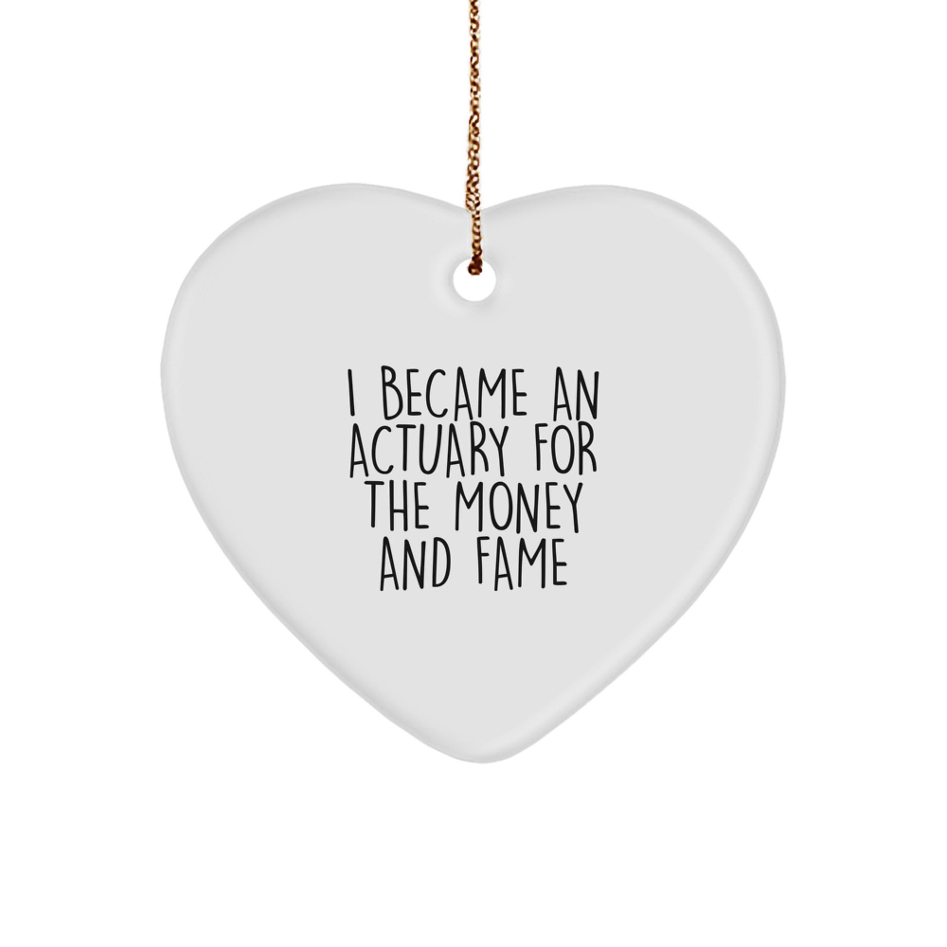 Funny Actuary Gifts for Christmas Unique Heart Ornament from Friends to Family - Image 1