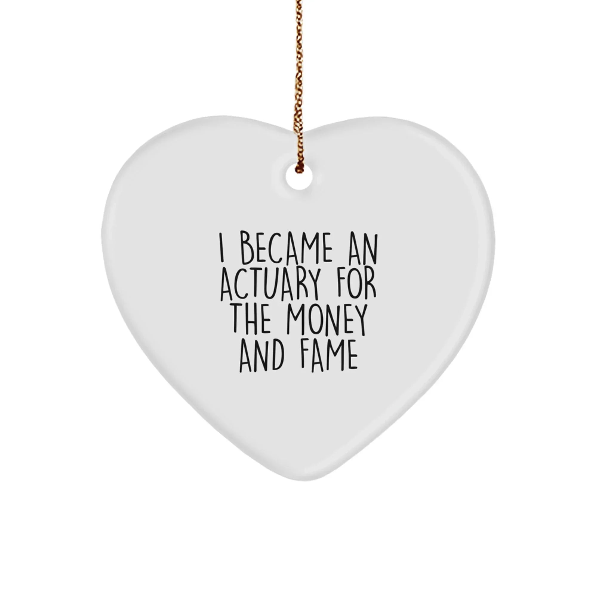 Funny Actuary Gifts for Christmas Unique Heart Ornament from Friends to Family