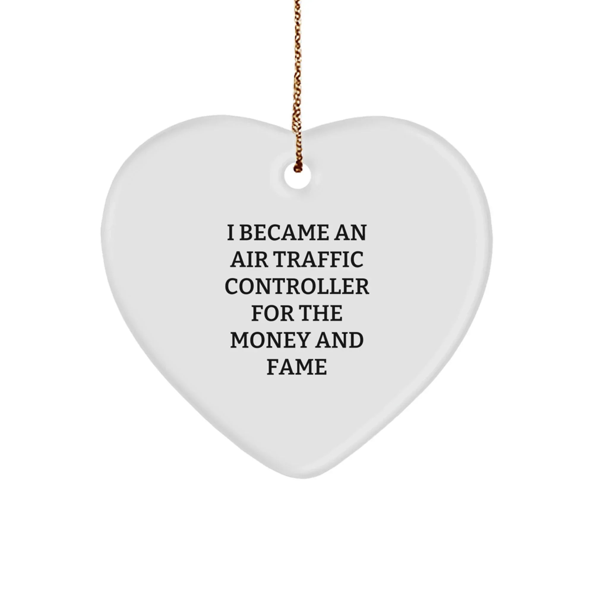 Funny Air Traffic Controller Gifts from Friends, Inspirational Heart Ornament for Air Traffic Controller, Christmas Unique Gifts