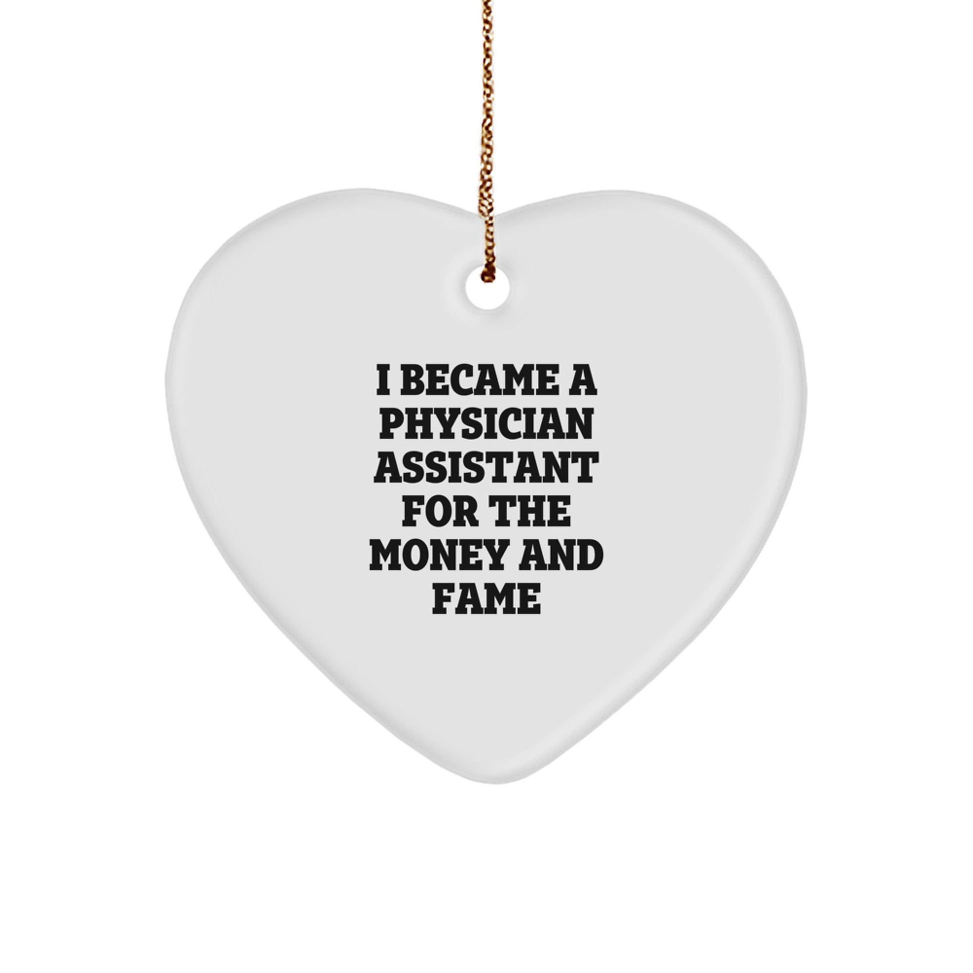 Funny Physician Assistant Gifts from Men, Unique Heart Ornament for Physician Assistant, Christmas Unique Gifts - Image 1
