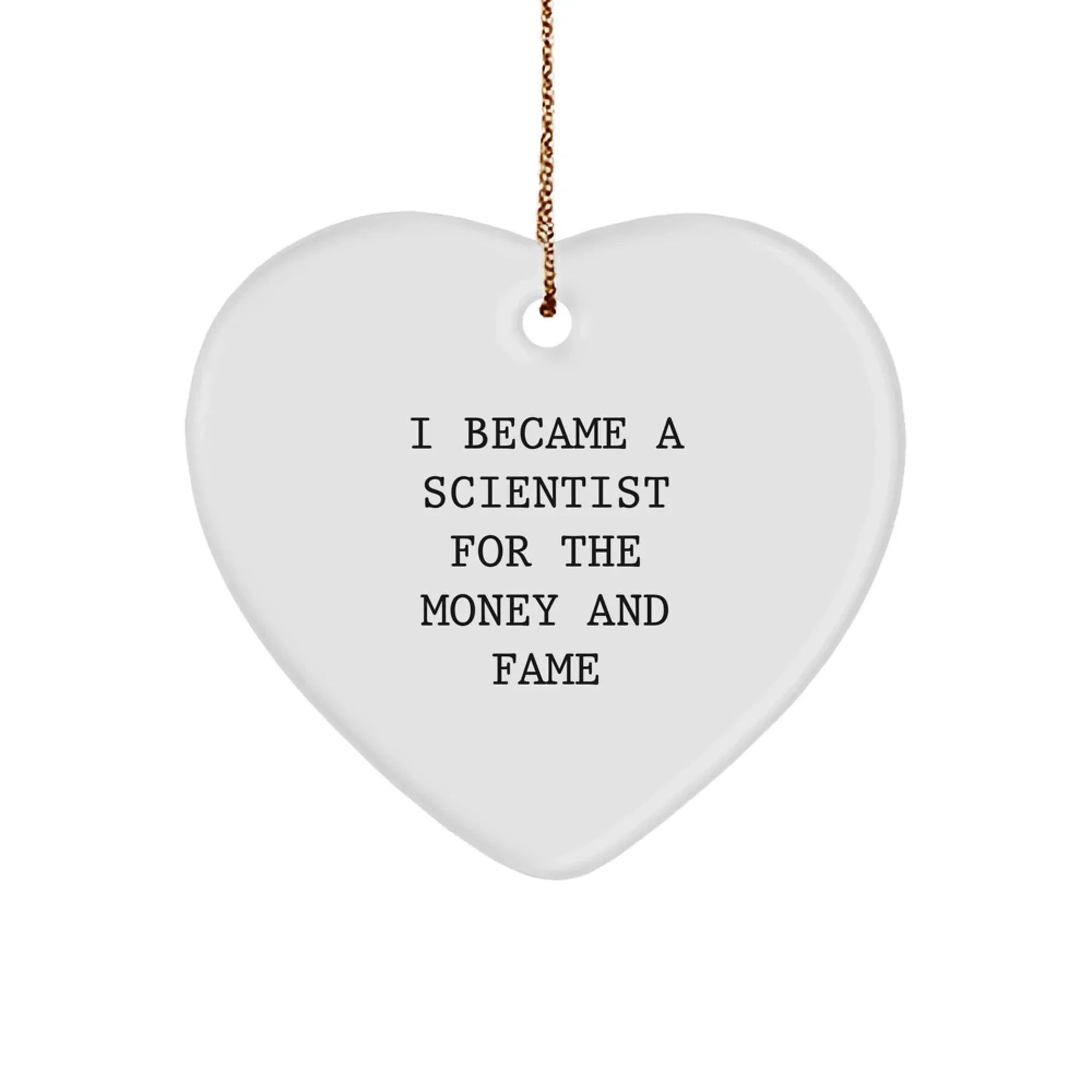 Funny Scientist Heart Ornament Gifts from Friends and Family for Christmas Unique Scientist