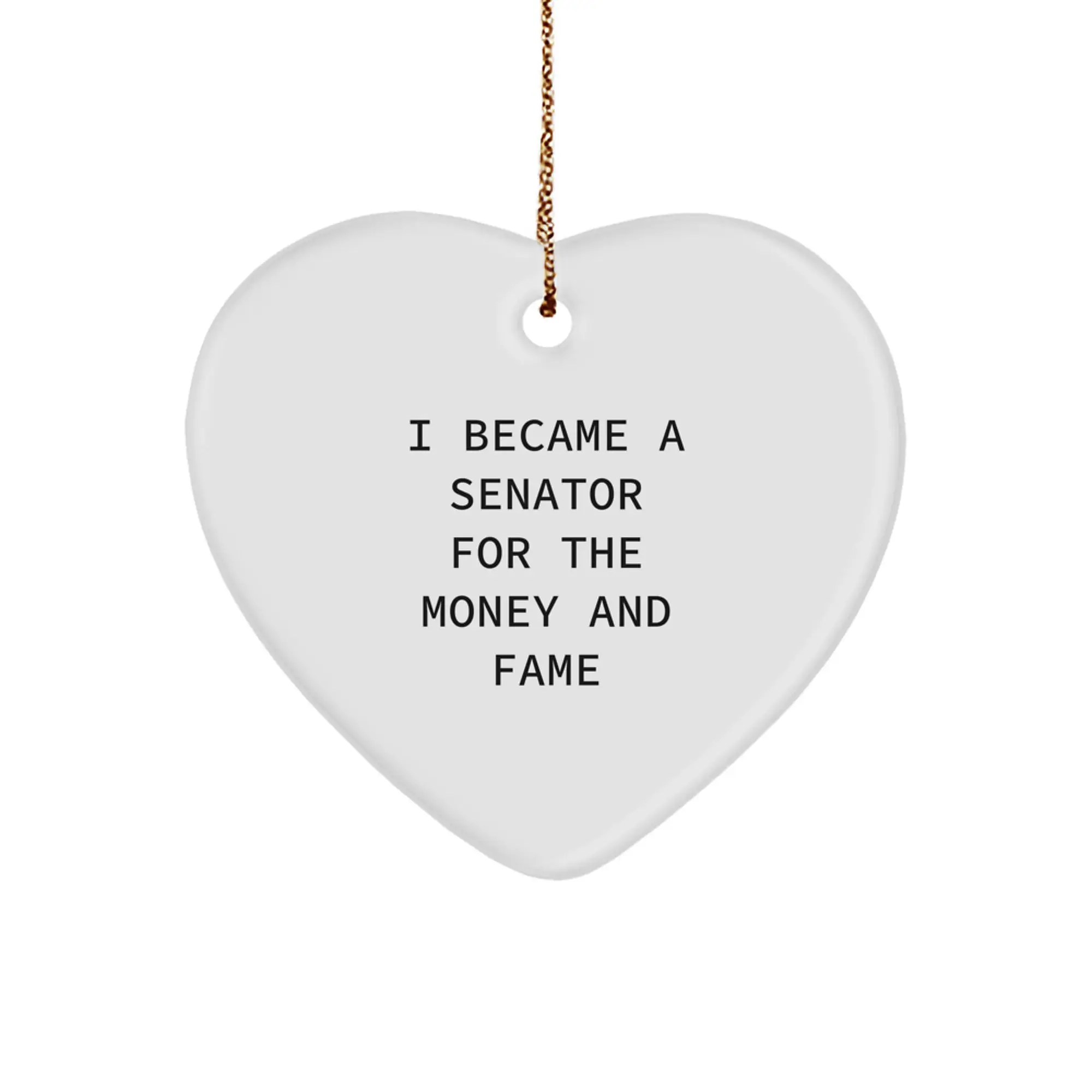 Funny Senator Heart Ornament Gifts from Men to Women Coworkers for Christmas Unique Decoration - Image 1