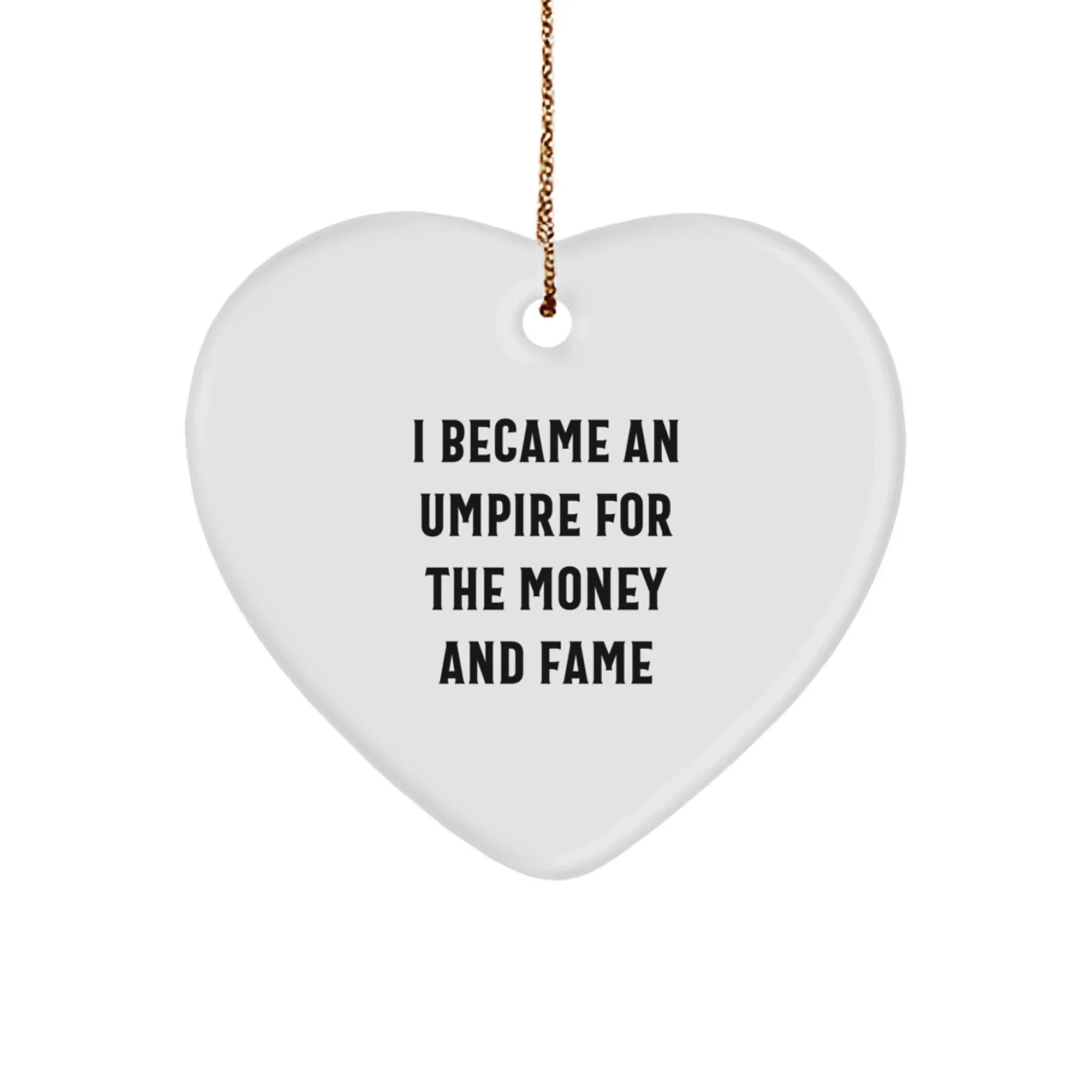 Funny Umpire Gifts for Men, Umpire Heart Ornament, Christmas Unique Gifts from Friends, Umpire Lover's Heart