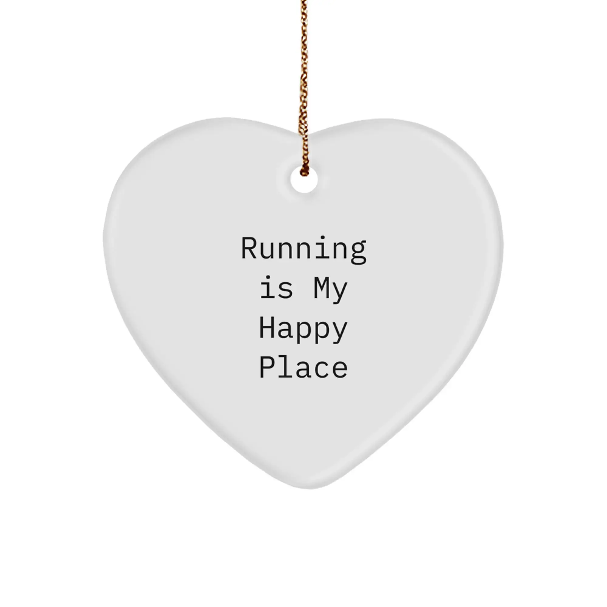 Funny Running Heart Ornament Gifts for Running Lovers from Friends, Unique Christmas Memorable Presents for Running Enthusiasts, Inspirational Heart Shaped Decoration - Image 1