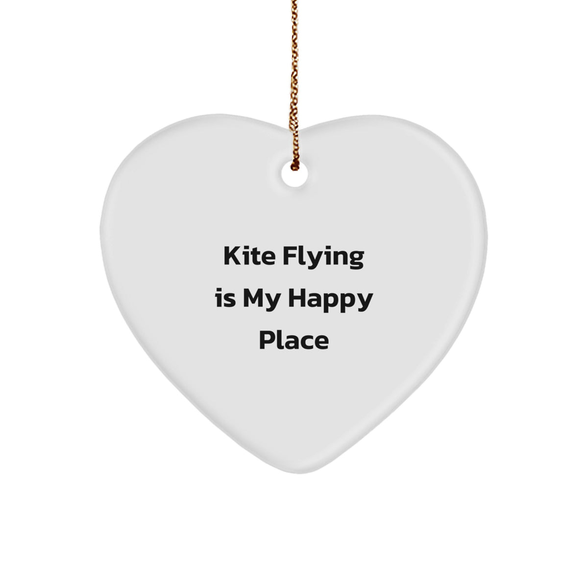 Christmas Ornament Gift for Her - Kite Flying Is My Happy Place Present - Image 1