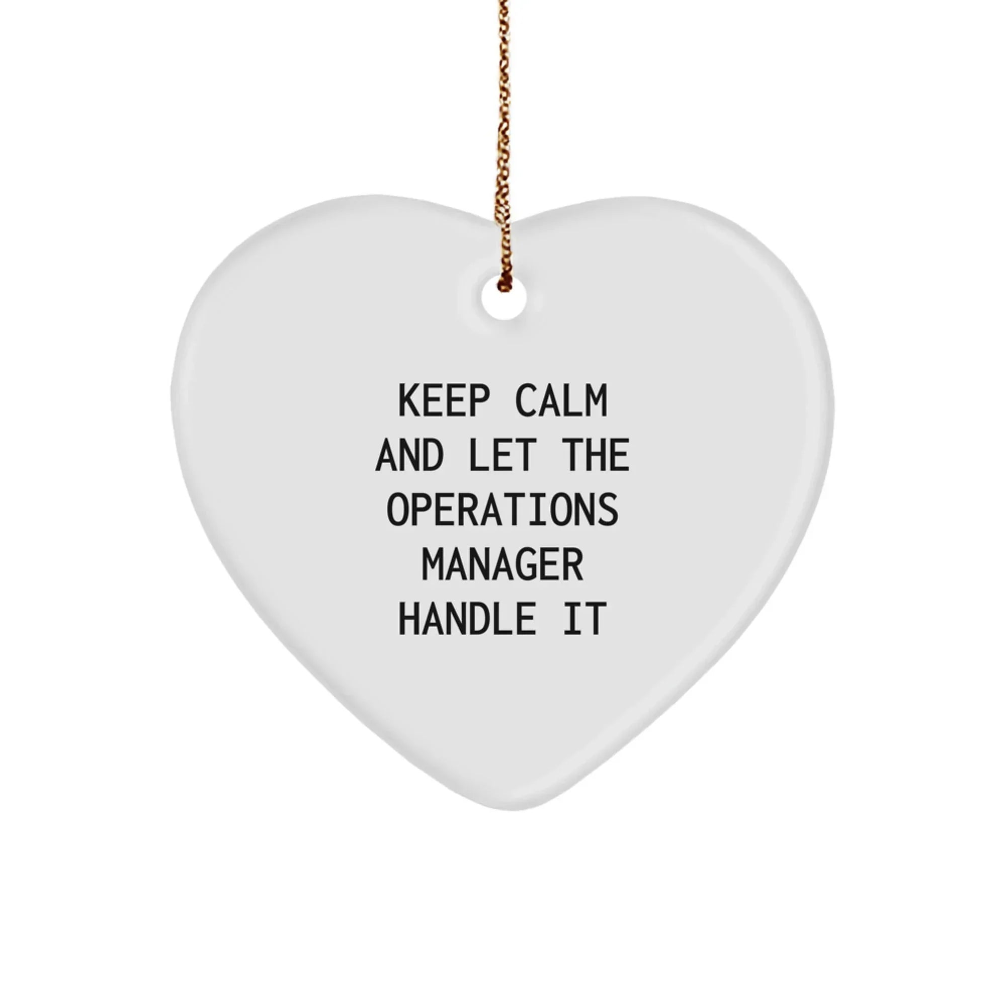 Funny Operations Manager Christmas Heart Ornament Gifts from Men, Women, Friends, or Coworkers, Perfect for Operations Manager