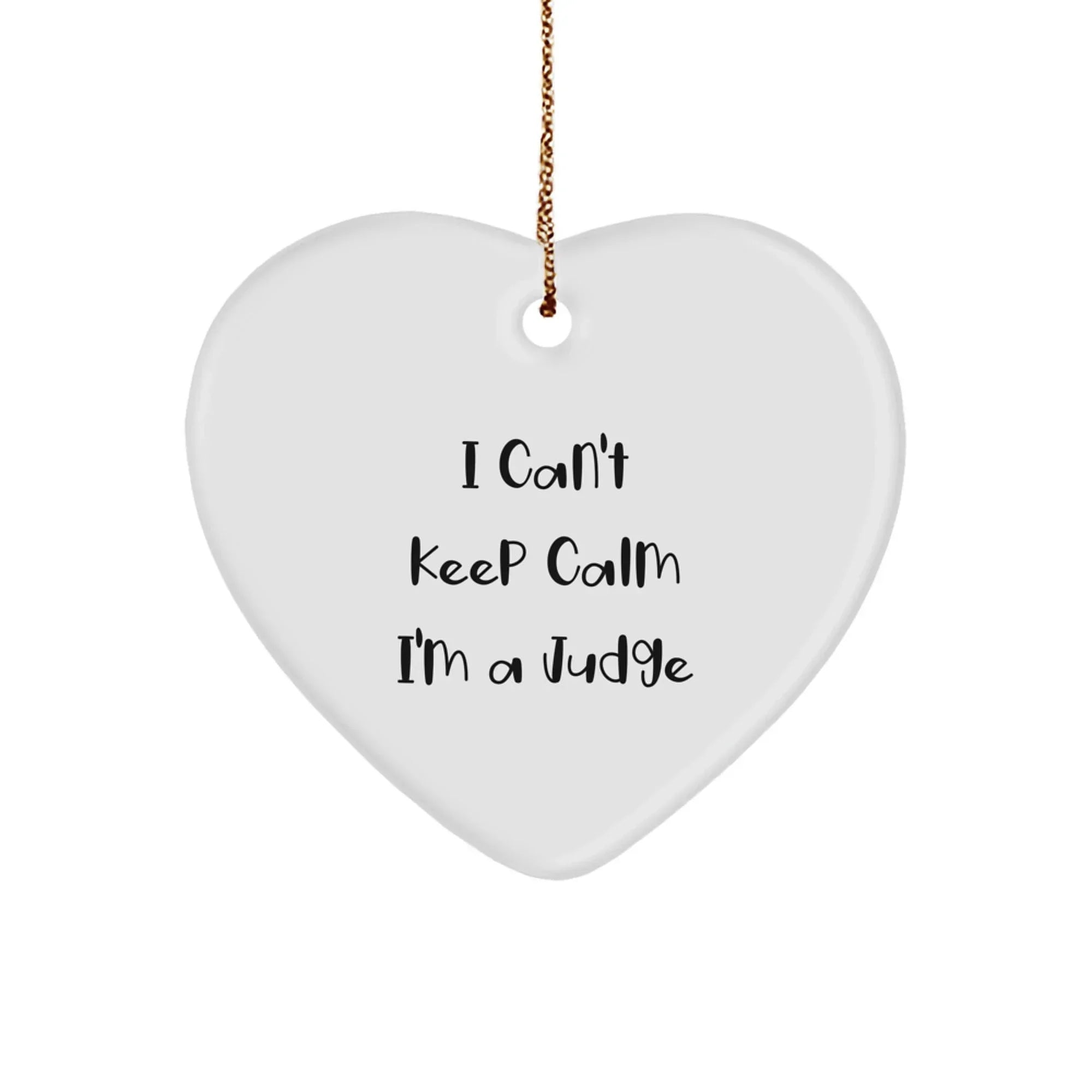 Funny Judge Heart Ornament Gifts for Judge Friends, Christmas Unique Gifts, Gifts from Friends to Judge