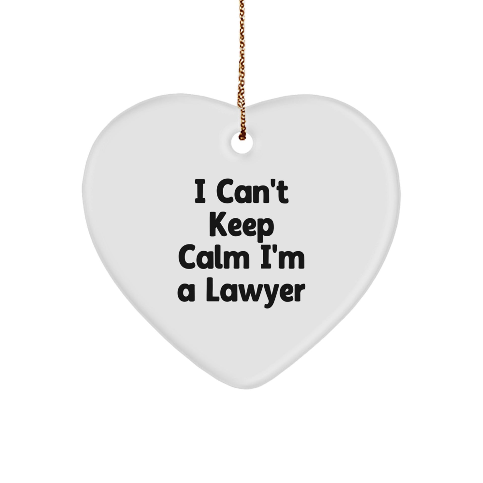 Funny Lawyer Gifts for Men Women Friends Christmas Unique Heart Ornament 'I'm A Lawyer', Gifts from Family to Lawyer Friends - Image 1