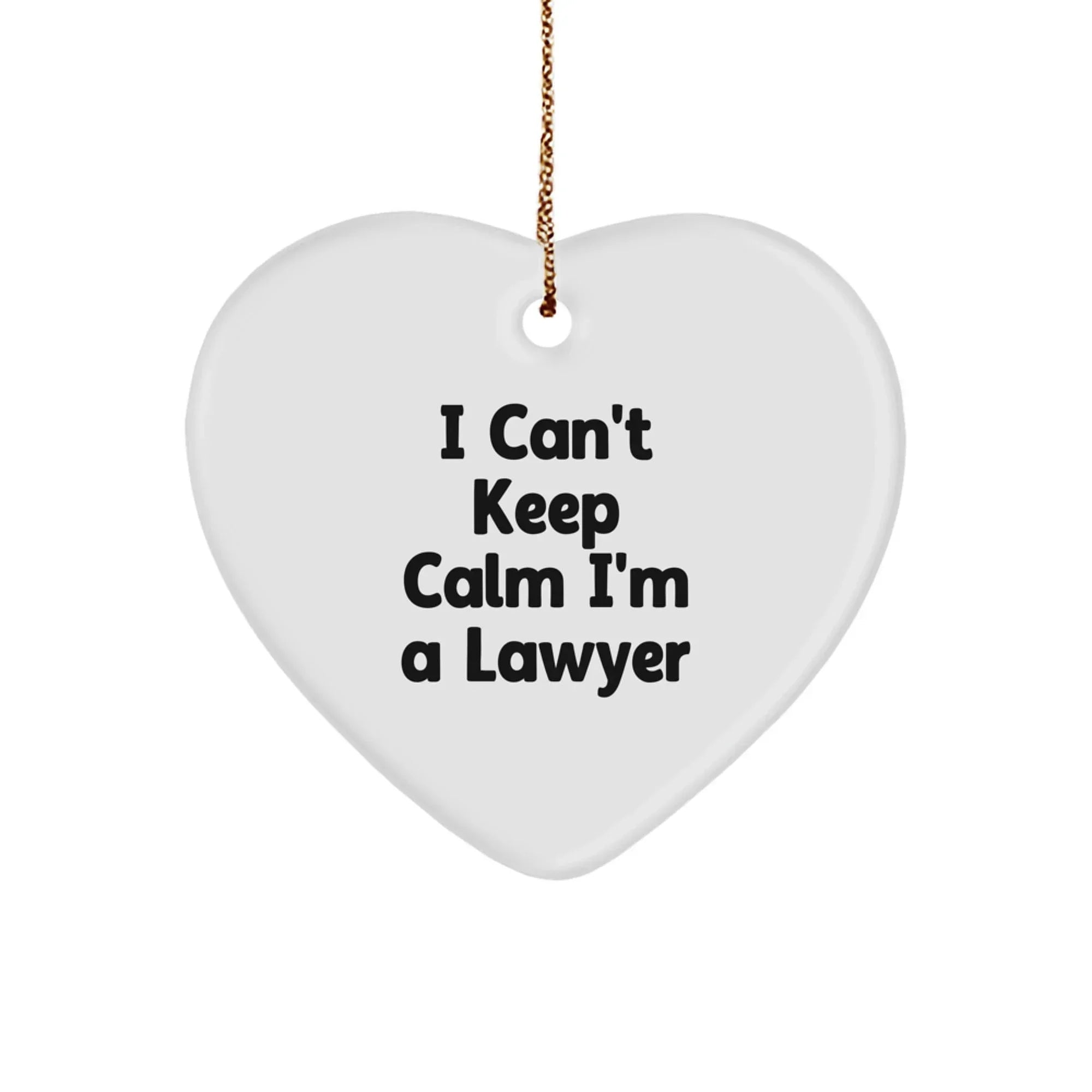 Funny Lawyer Gifts for Men Women Friends Christmas Unique Heart Ornament 'I'm A Lawyer', Gifts from Family to Lawyer Friends