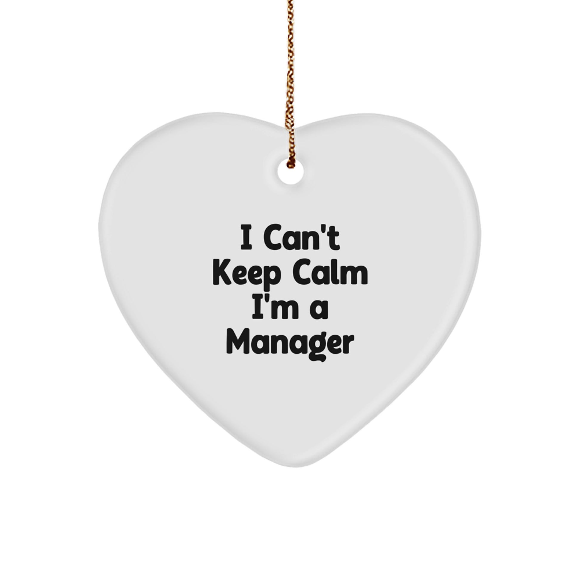 Funny Manager Heart Ornament Gift for Women Friends Coworkers - Unique Christmas Unique Gifts from Friends to Best Manager - Image 1