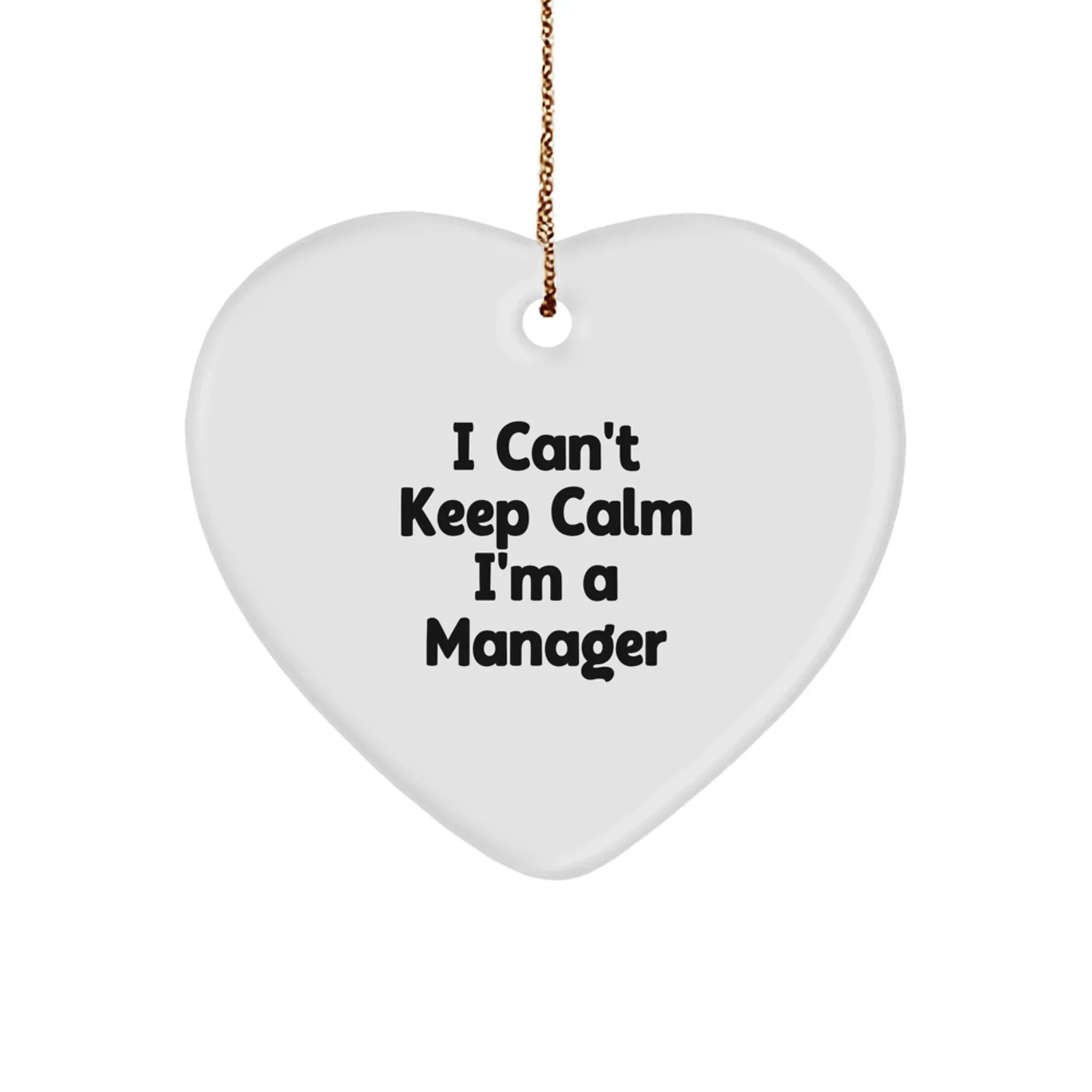 Funny Manager Heart Ornament Gift for Women Friends Coworkers - Unique Christmas Unique Gifts from Friends to Best Manager