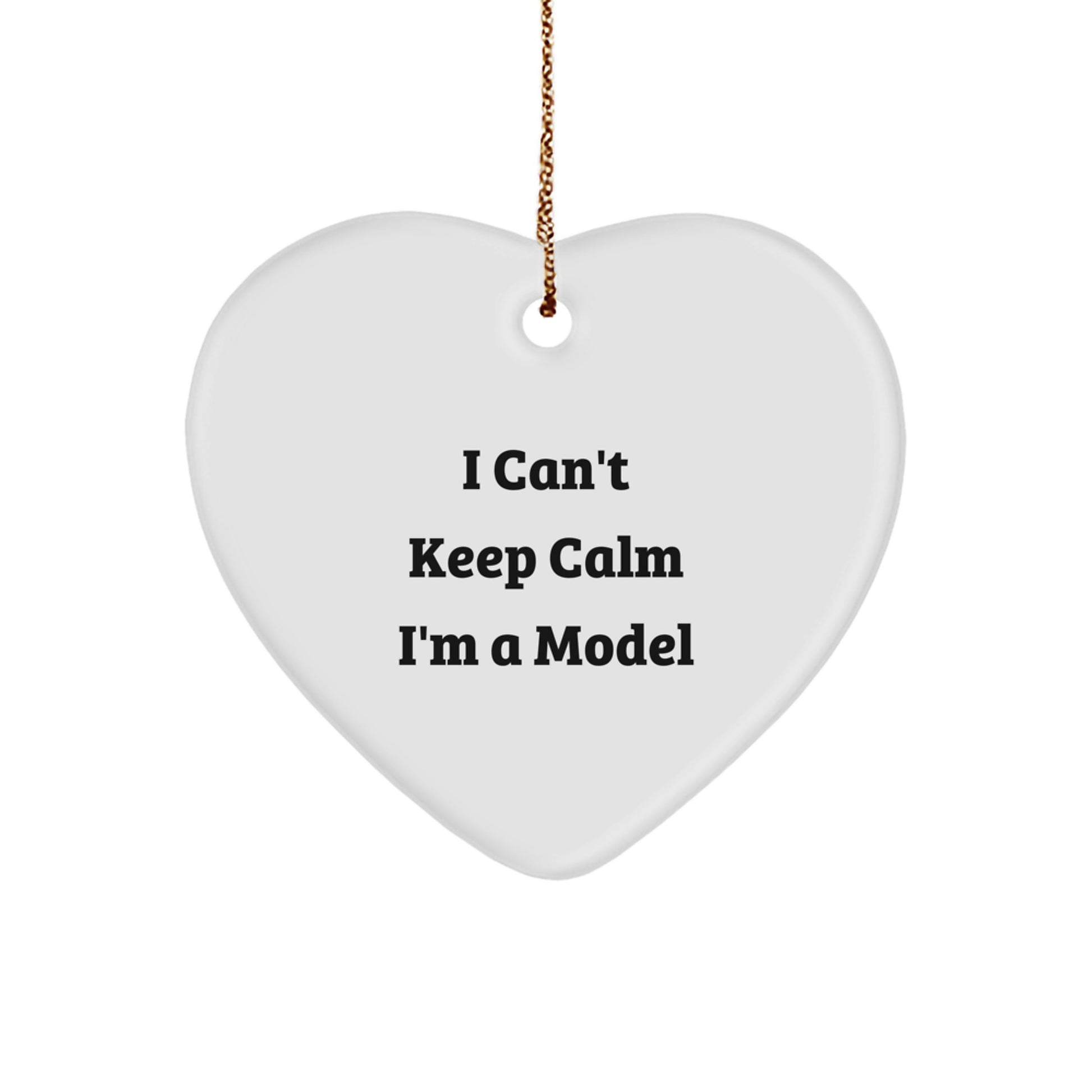Cute Funny Model Heart Ornament Gifts from Friends for Christmas - Image 1