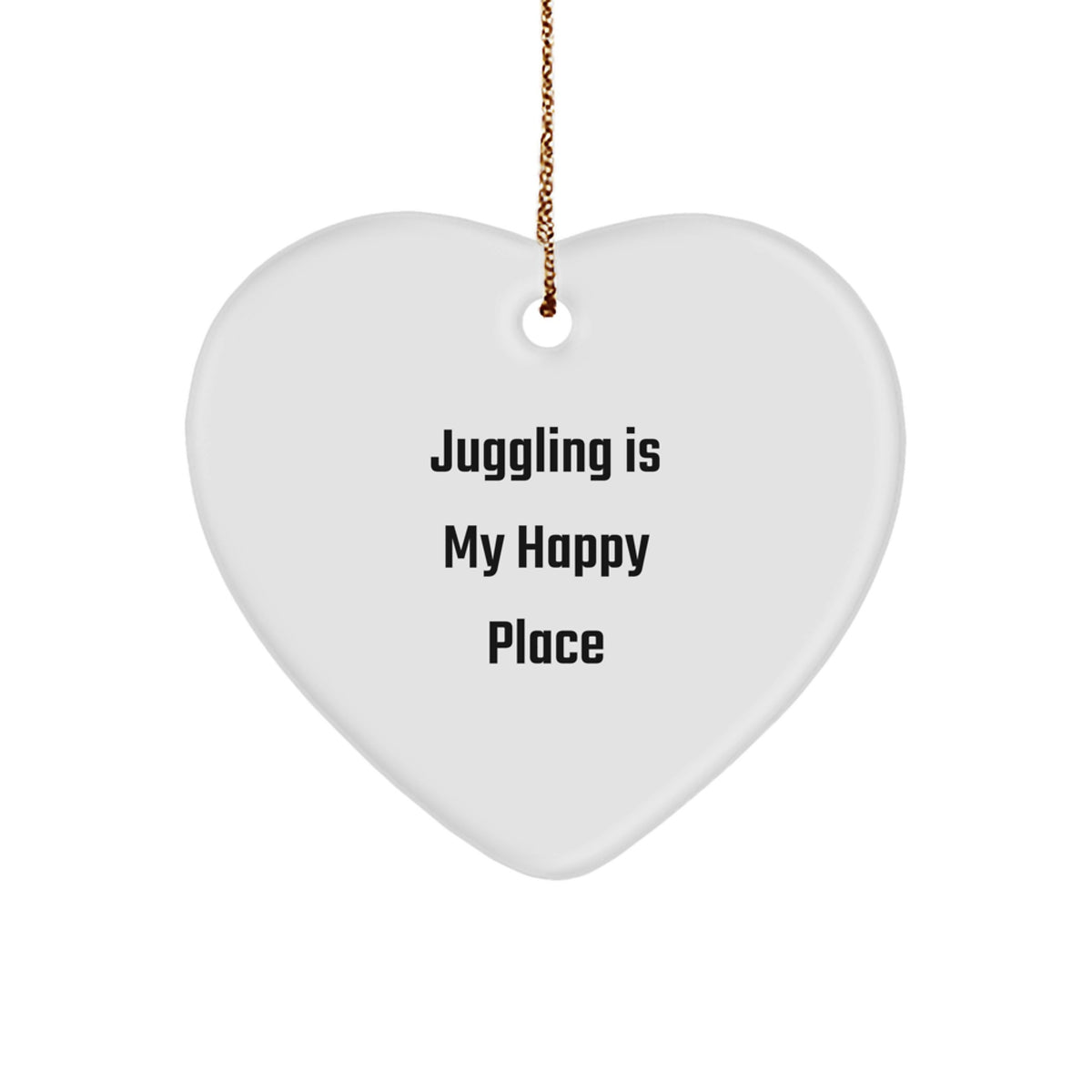 Cheerful Christmas Ornament Gift for Roommates - Juggling Is My Happy - Image 1