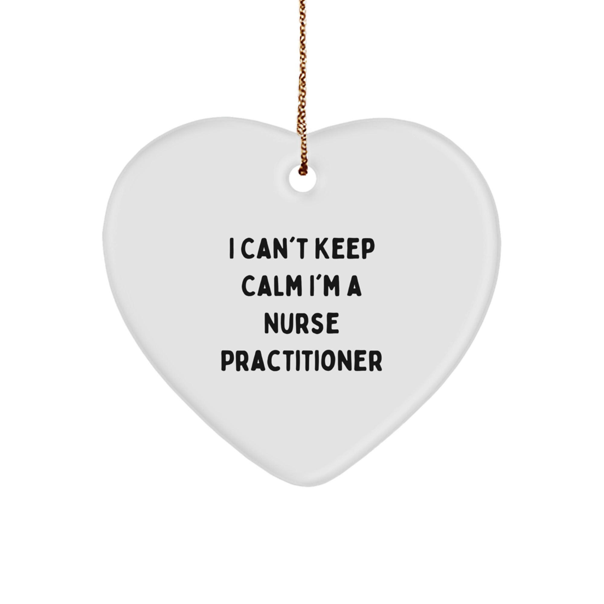 Funny Nurse Practitioner Gifts from Men - Heart Ornament for Christmas Unique Gifts for Nurse Practitioner Friends Family