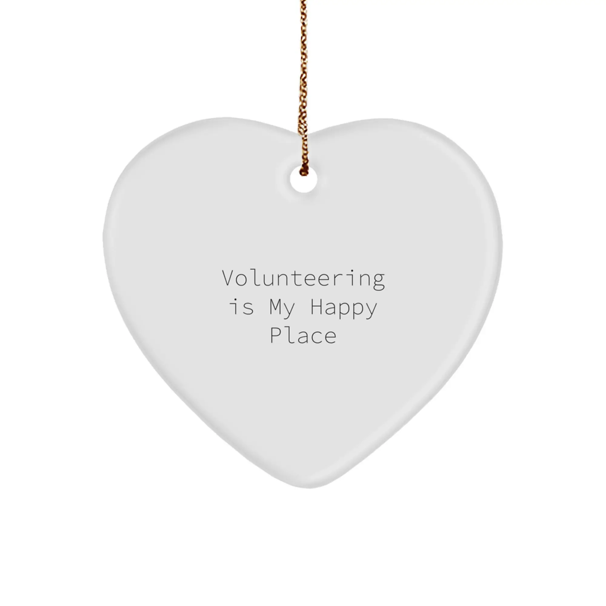 Volunteering Heart Ornament Gifts from Friends and Family for Christmas Unique - Image 1