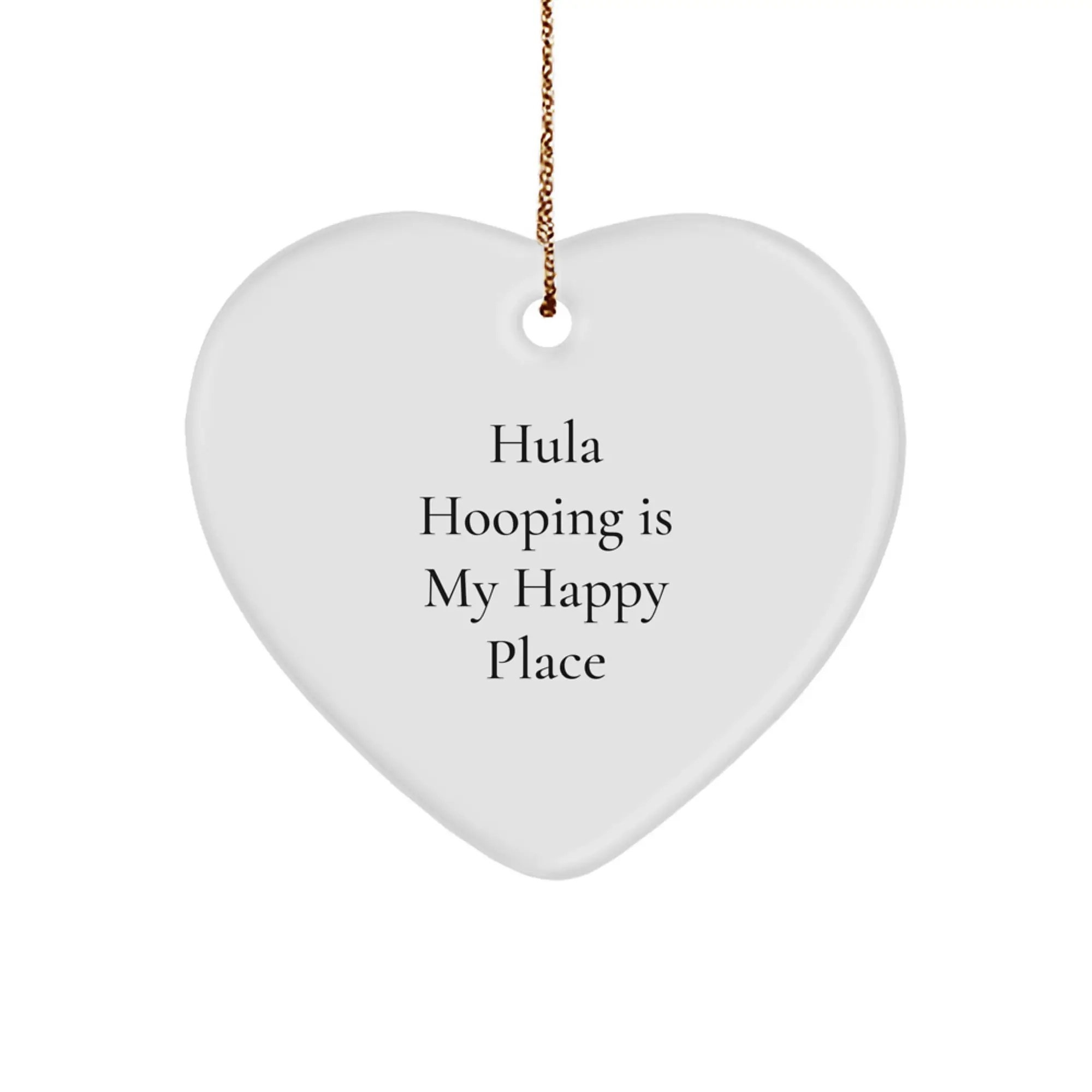 Hula Hooping Christmas Unique Gifts from Friends to Family Members Who Love Hula Hooping, Funny Heart Ornament - Image 1