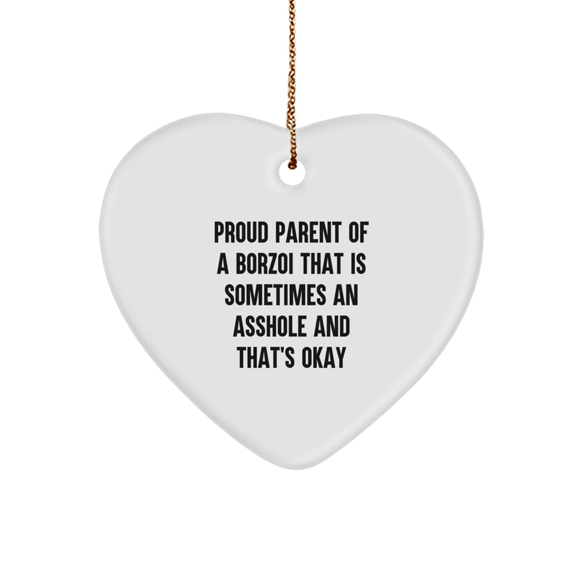 Christmas Ornament Gift Treasure for Family - Proud Parent Of A Borzoi - Image 1