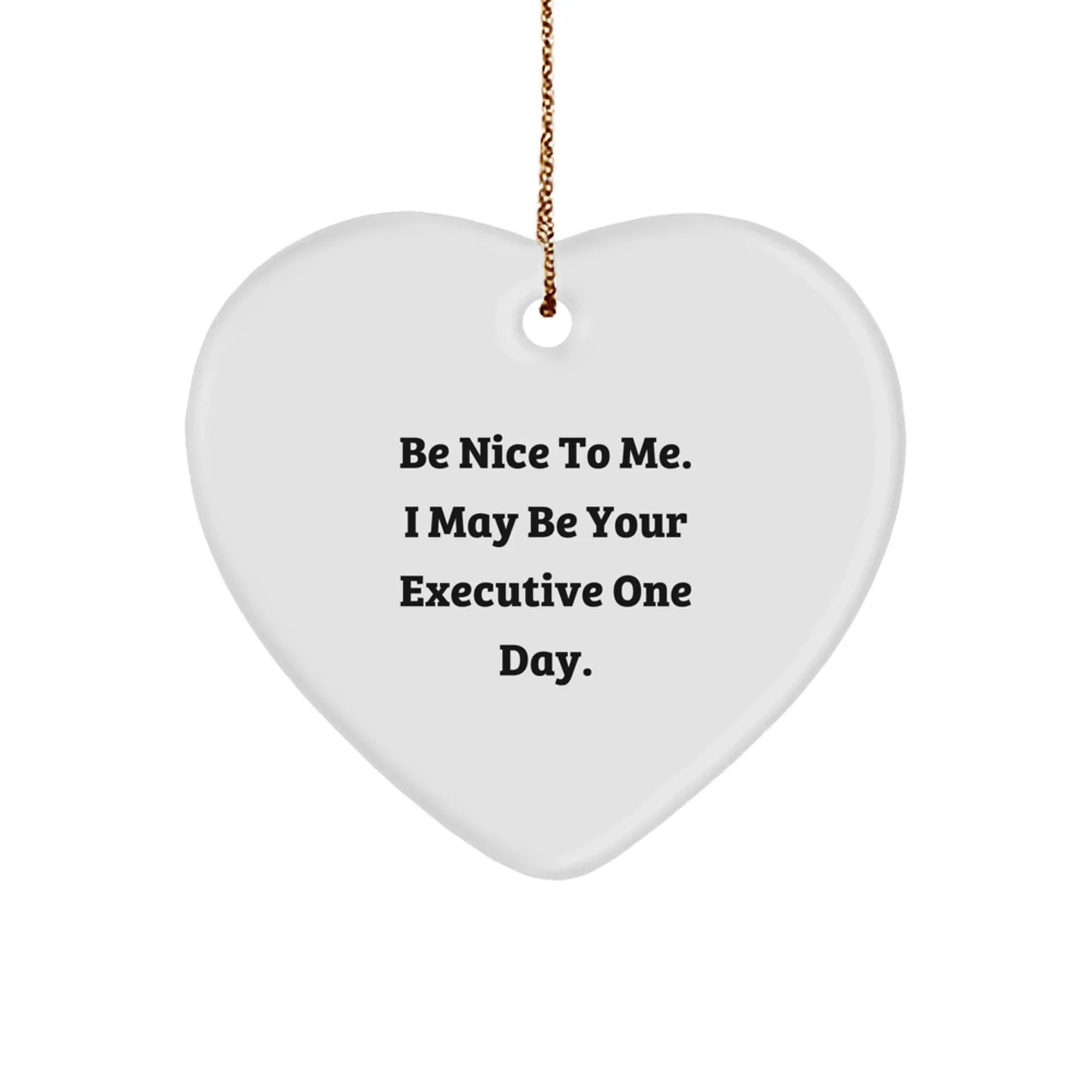 Funny Executive Gifts for Men - Be Nice To Me One Day Heart Ornament, Gifts from Friends, Coworkers, Family, Christmas Unique Decorations