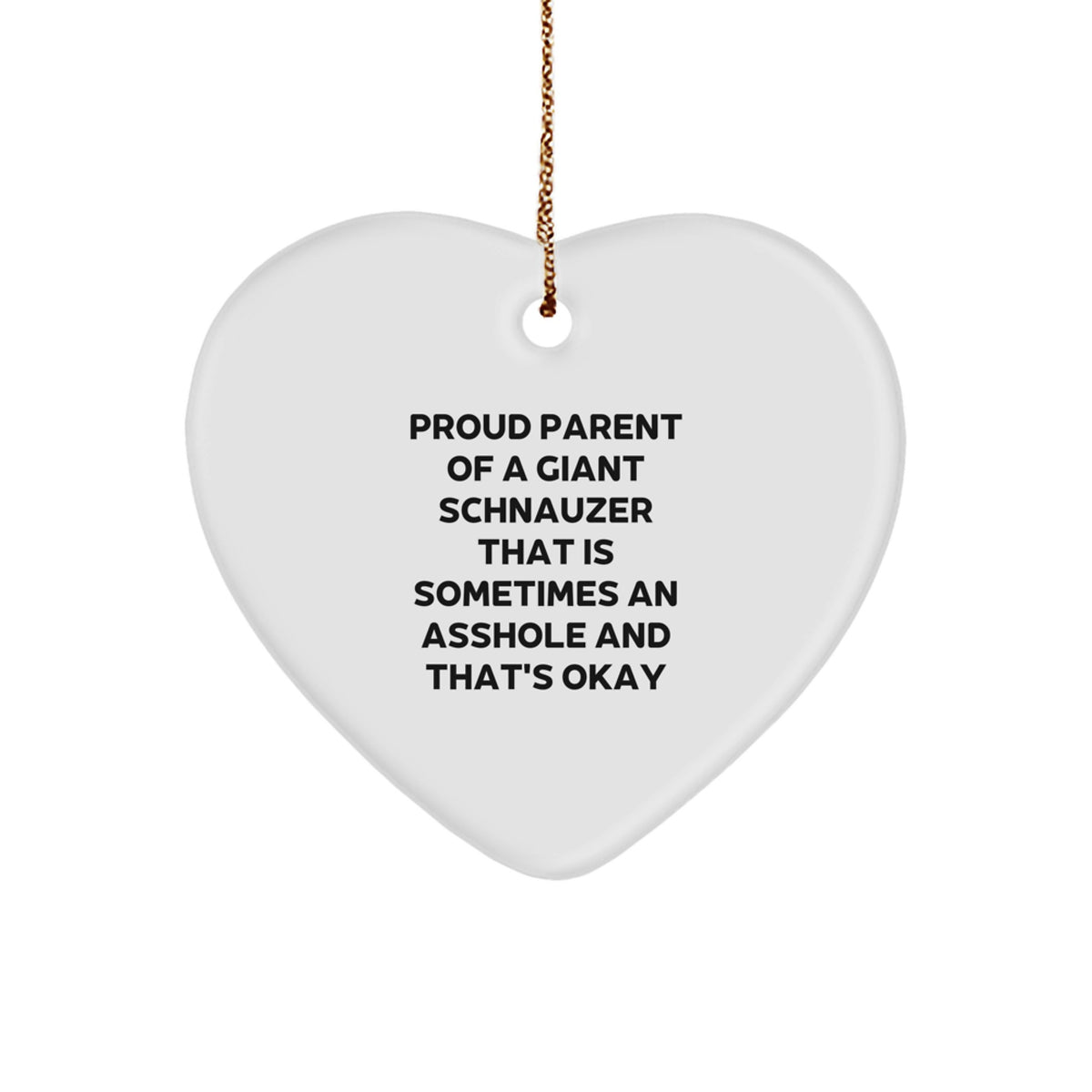 Christmas Ornament Heart Gift for Coworkers - Proud Parent Of A Giant - Image 1
