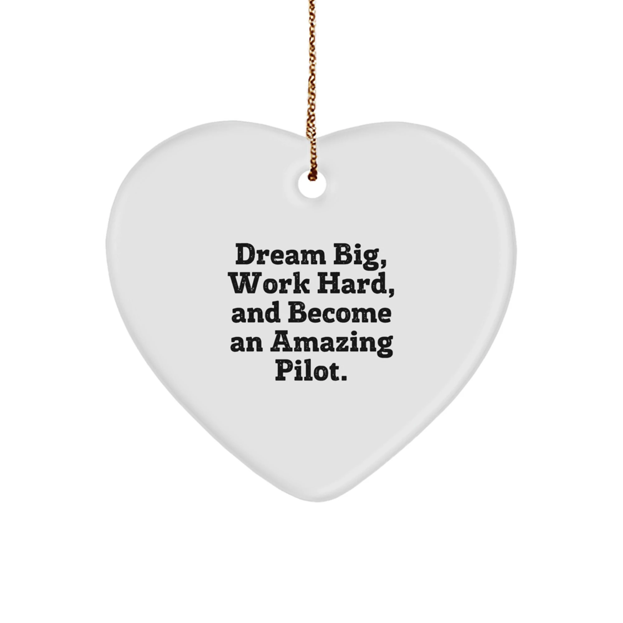 Pilots Dream Big, Work Hard, And Become An Amazing Pilot Ornament Motivational