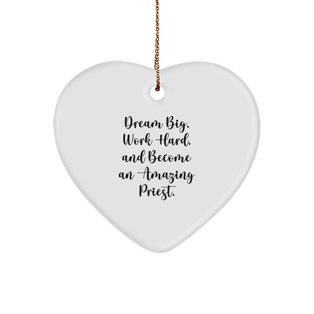 Funny Heart Ornament Priest Gifts from Men, Gifts for Priest, Unique Christmas Unique Gifts for Priest - Image 1