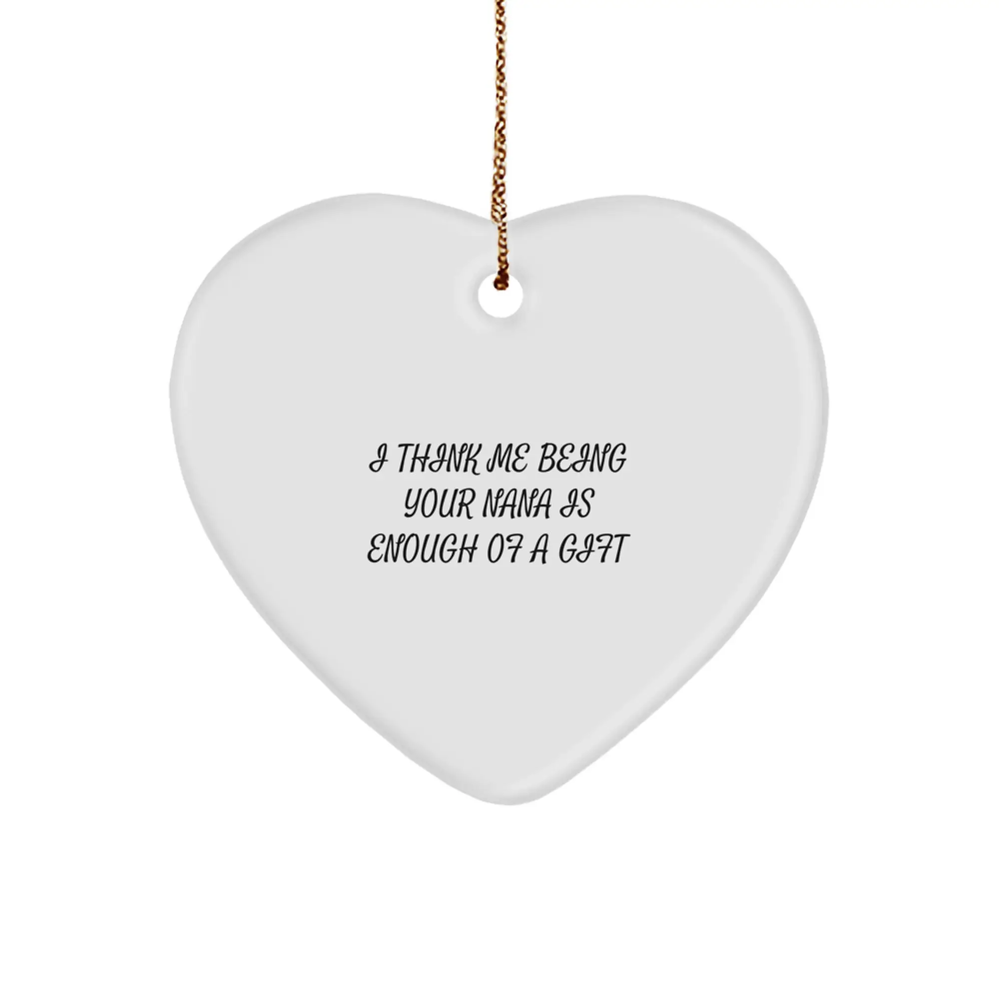 Christmas Gift for Her Nana Heart Ornament Present - Image 1