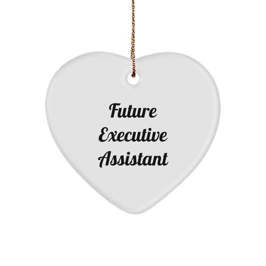 Funny Executive Assistant Heart Ornament Gifts from Friends to Future Executive Assistants at Christmas Unique Gifts - Image 1