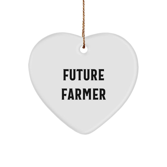 Gifts from Family for Future Farmers Heart Ornament, Funny Quote, Christmas Unique Gifts, Farmer Gifts - Image 1