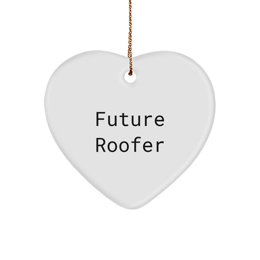 Funny Future Roofer Heart Ornament Gifts for Roofer, Inspirational Roofer Decorations, Ideal Gifts from Friends to Family, Funny Heart Ornaments for Christmas - Image 1