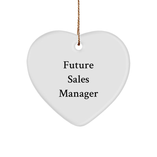 Funny Sales Manager Gifts from Friends, Heart Ornament for Future Sales Manager, Christmas Unique Gifts - Image 1