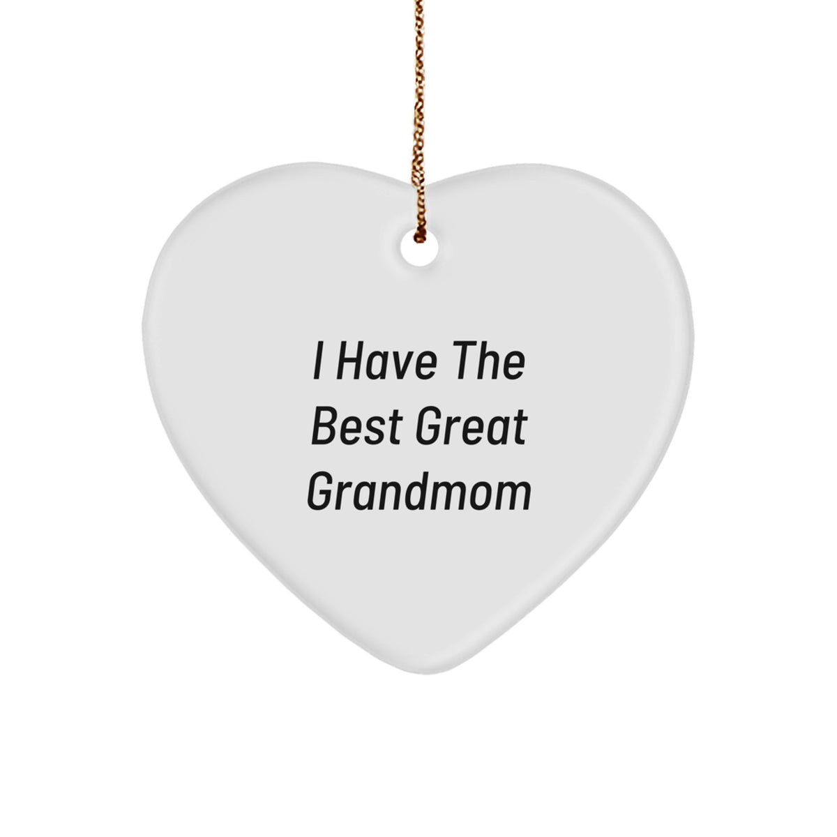 Grandmom Christmas Ornament Gift Favorite Great Grandmom Heart Keepsake - Image 1