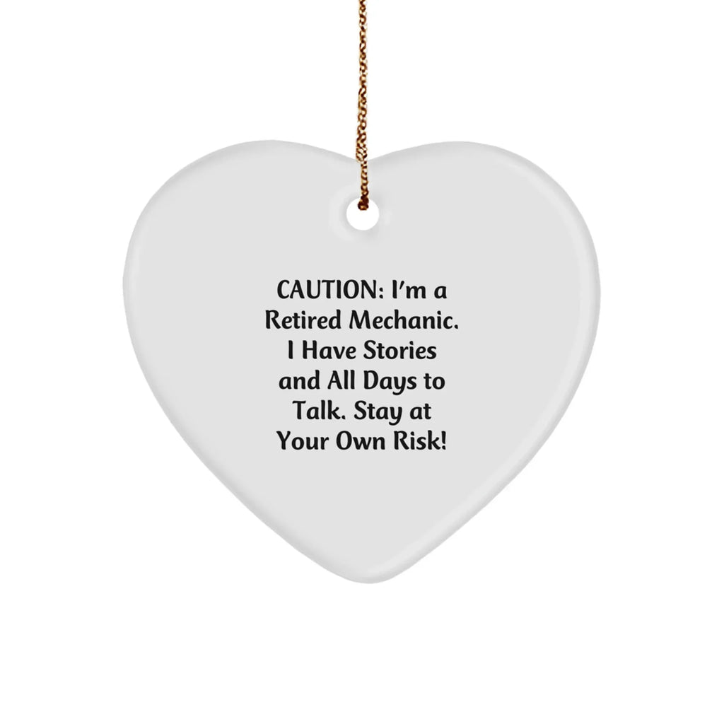 Mechanic's Heart: Retired Mechanic's Funny Gift for Friends Family or Coworkers, Christmas Unique Gifts from Men